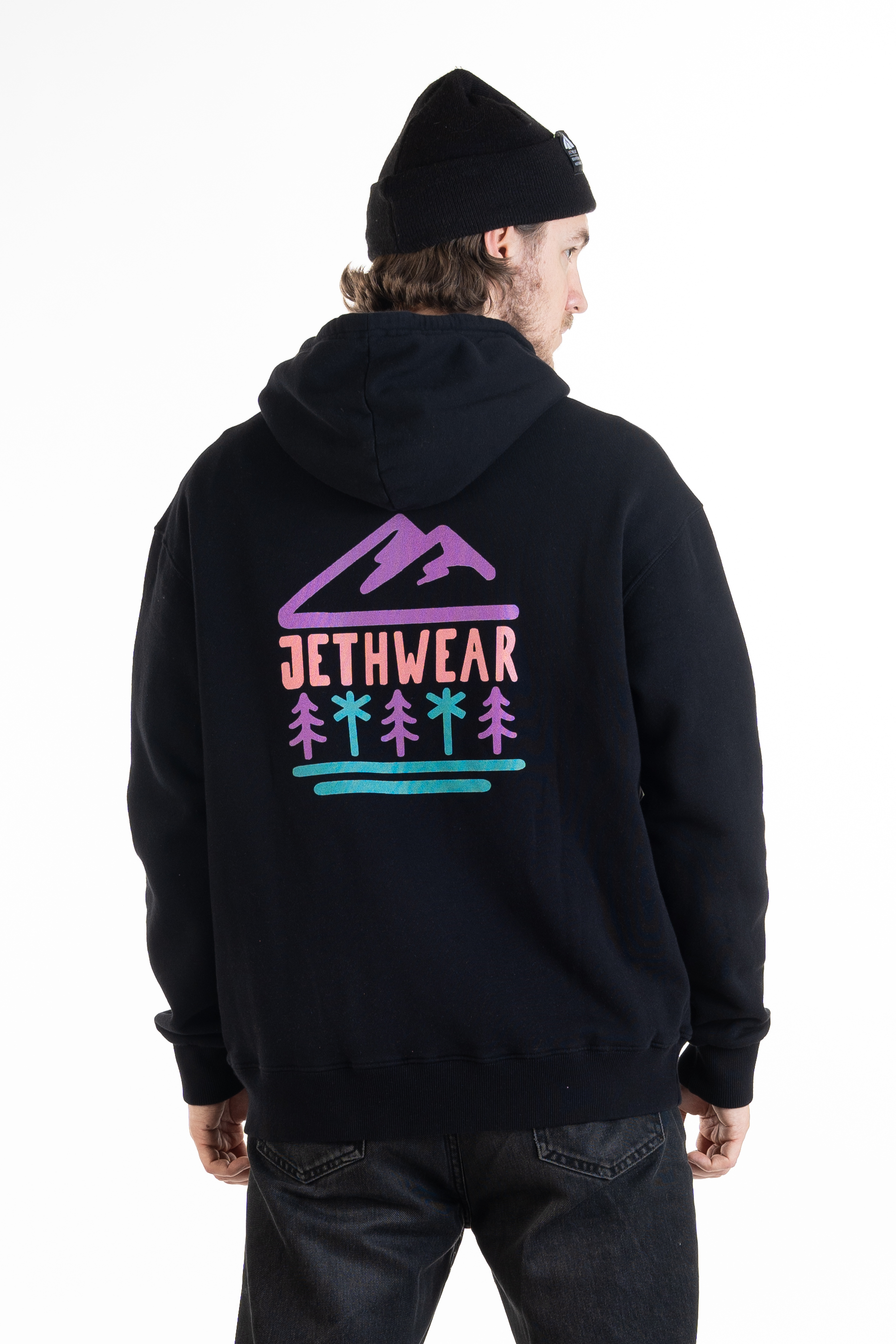 Jethwear Hoodie - Tree Line Black / Purple - 2