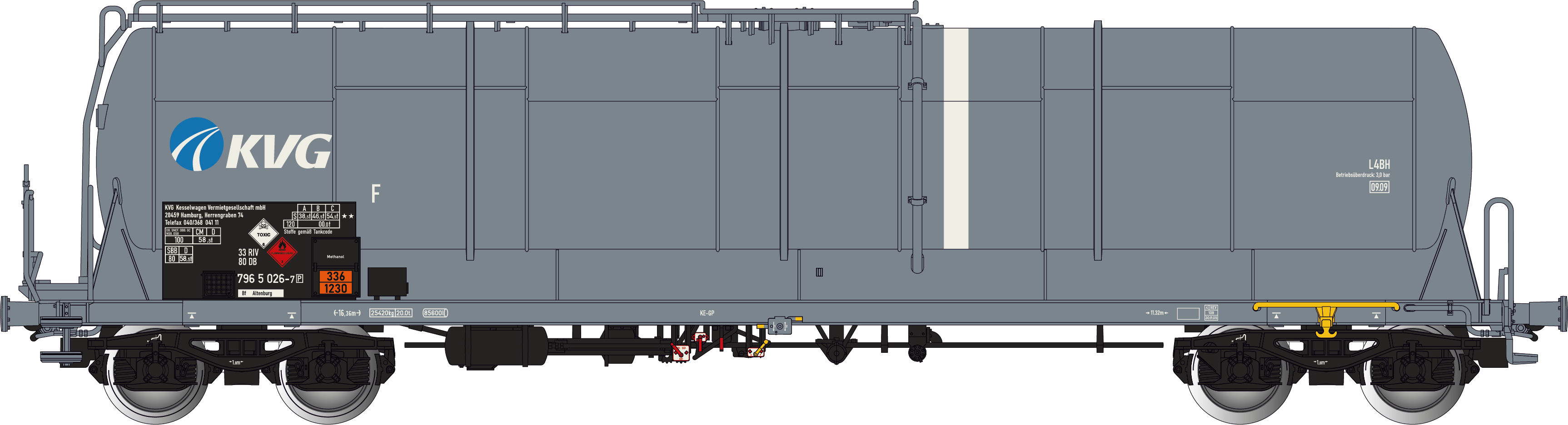 Tankvagn Zas 'KVG', DB, Ep V