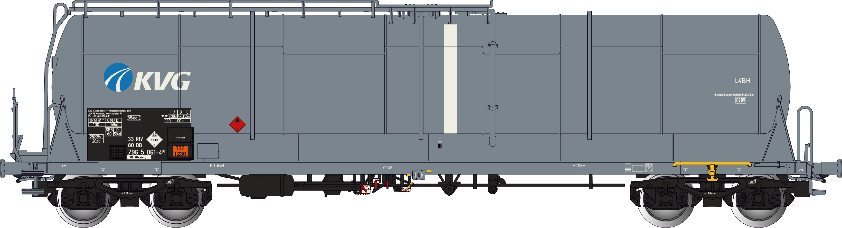 Tankvagn Zas 'KVG', DB, Ep V