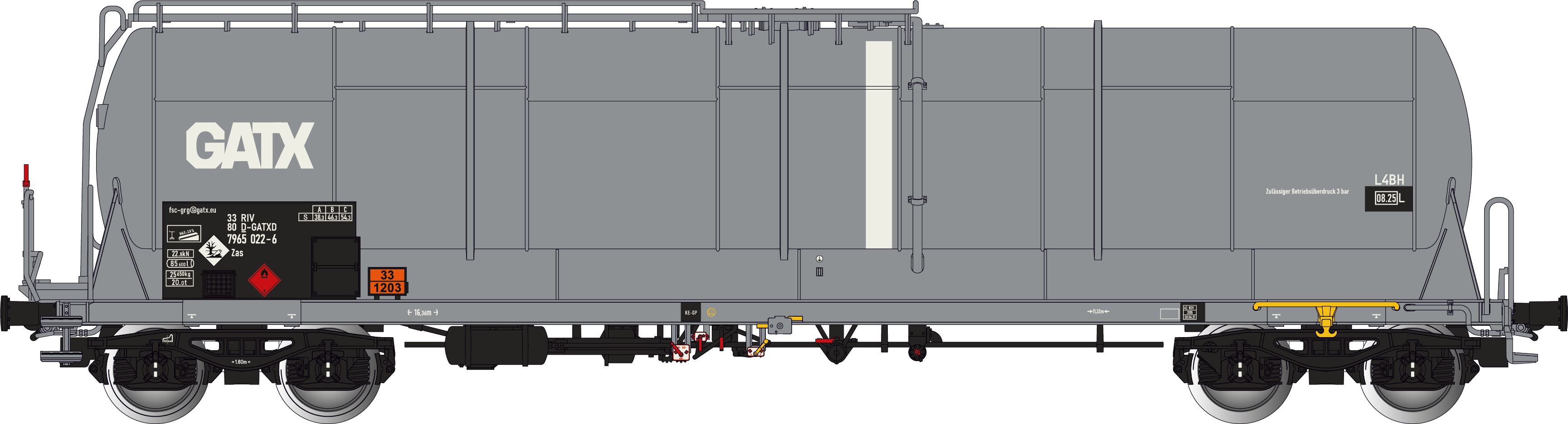 Tankvagn Zas 'GATX', D-GATXD, Ep VI
