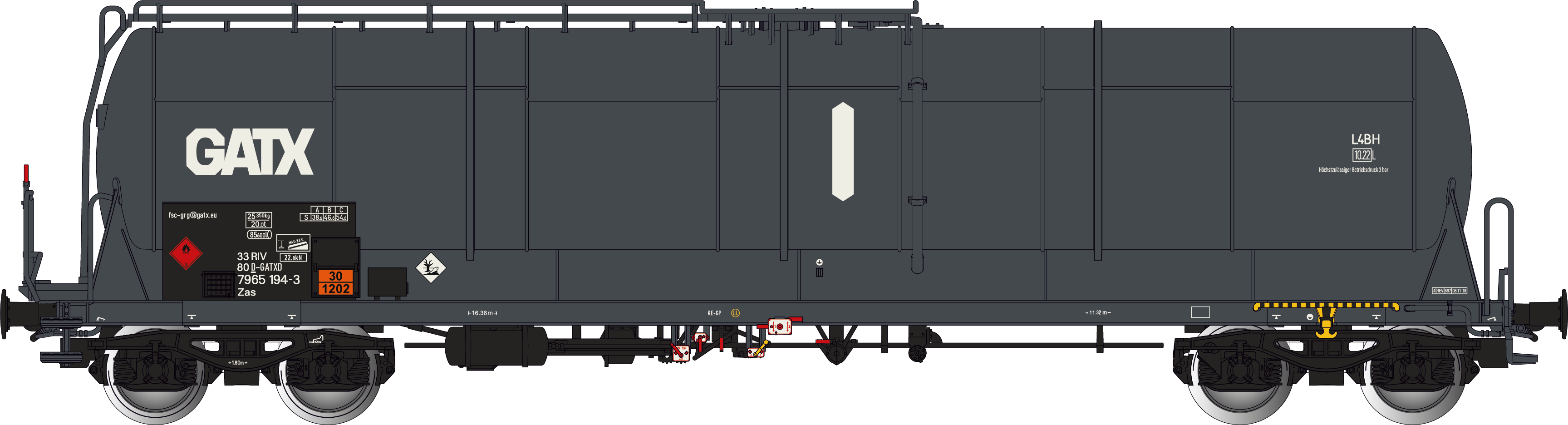 Tankvagn Zas 'GATX', D-GATXD, Ep VI