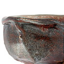 イサク・イサクソン  一点もの  黒/赤色のボウル  茶碗  (11cm)  2000年代  #31