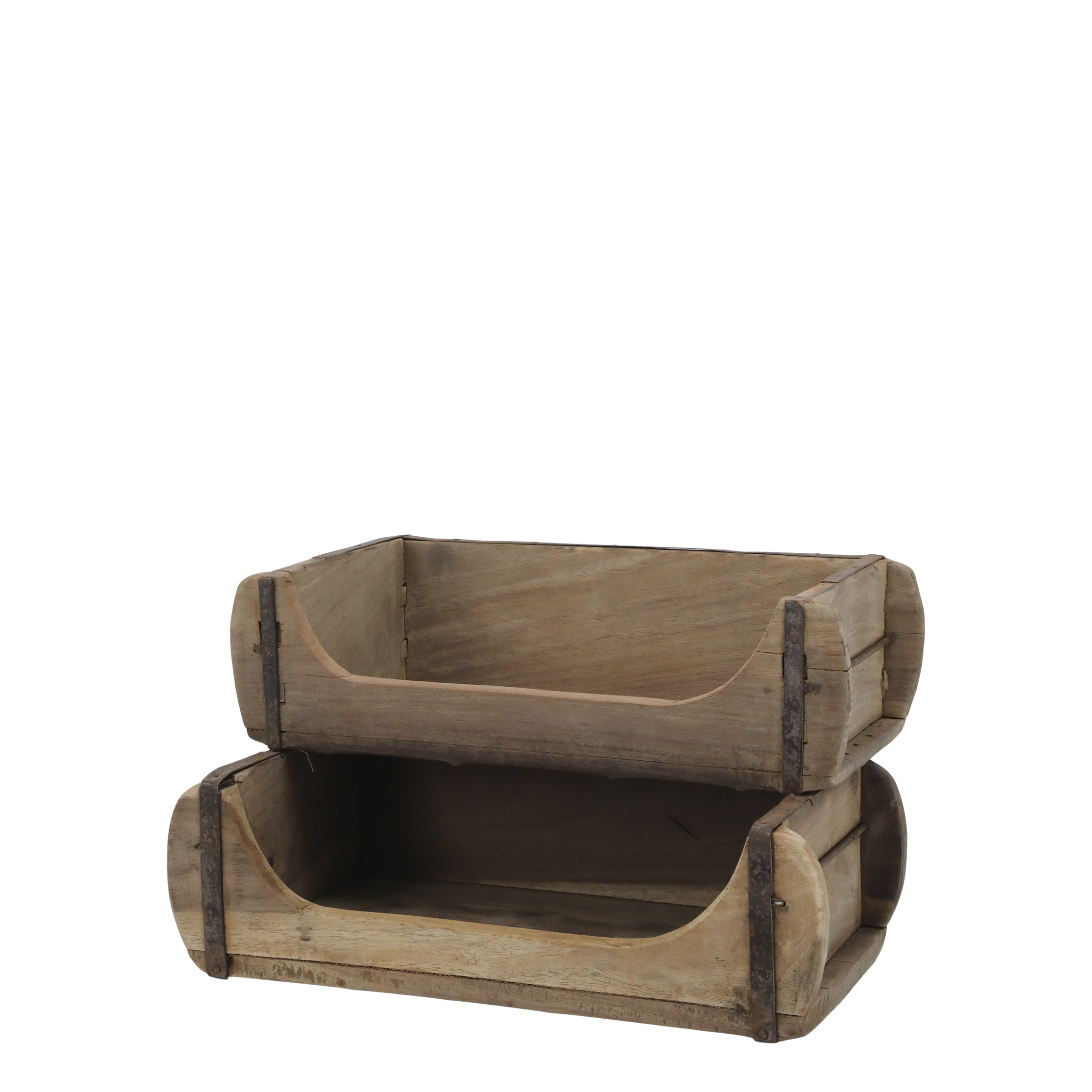 Förvaring - Hylla - 2 trälådor/murstensformar - 30x20 cm - 2
