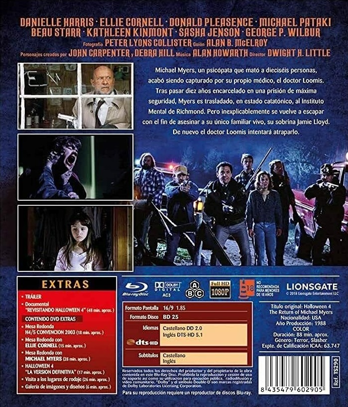 Halloween 4 - Återkomsten (ej svensk text) (Blu-ray + DVD Extramaterial) - 2