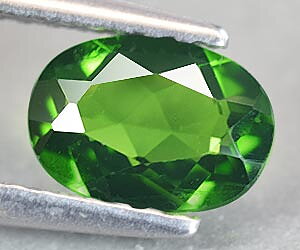 Gema de diópsido de cromo natural suelta calibrada de 7 x 5 mm de alta calidad