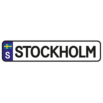 Registreringsskylt Stockholm 52 x 11 cm
