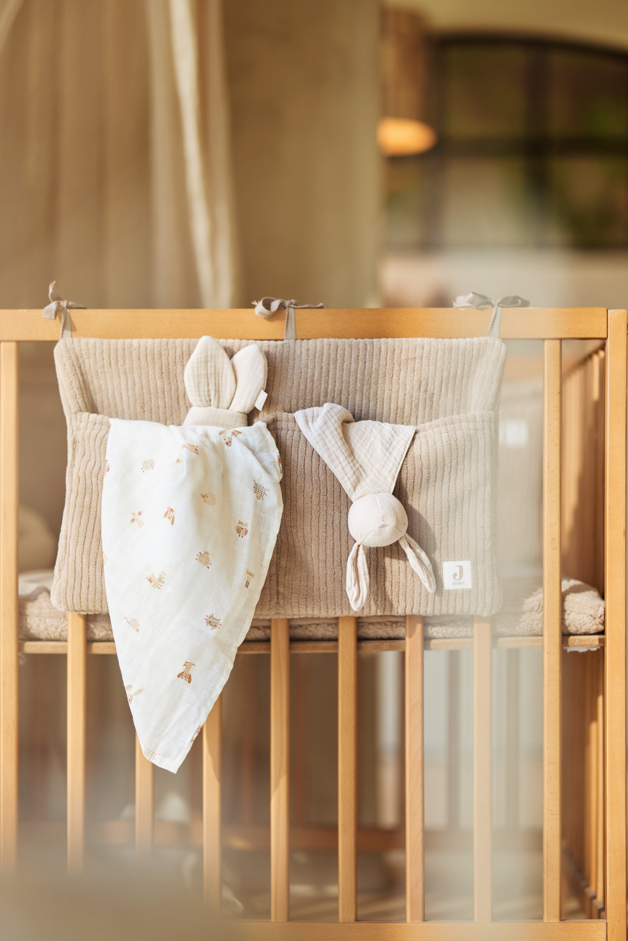 Jollein Spjälsängsförvaring Cloudy Rib Oatmeal - 7