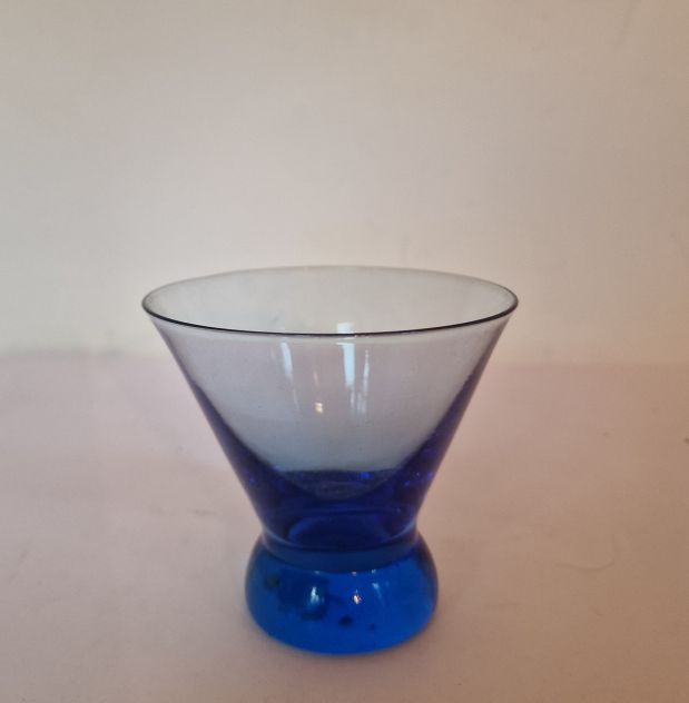 Blue martini glass 1950s