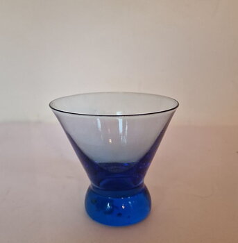 Blue martini glass 1950s