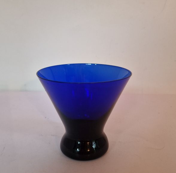 Martini glass cobalt blue 1950s