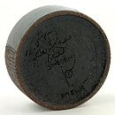  Inger Persson (1960s) Wide Studio Vase with Black Decor 16/13 cm