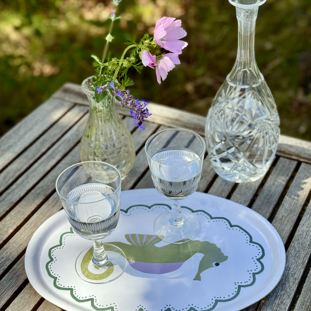 Seahorse Oval Bricka - 31x22cm - 4