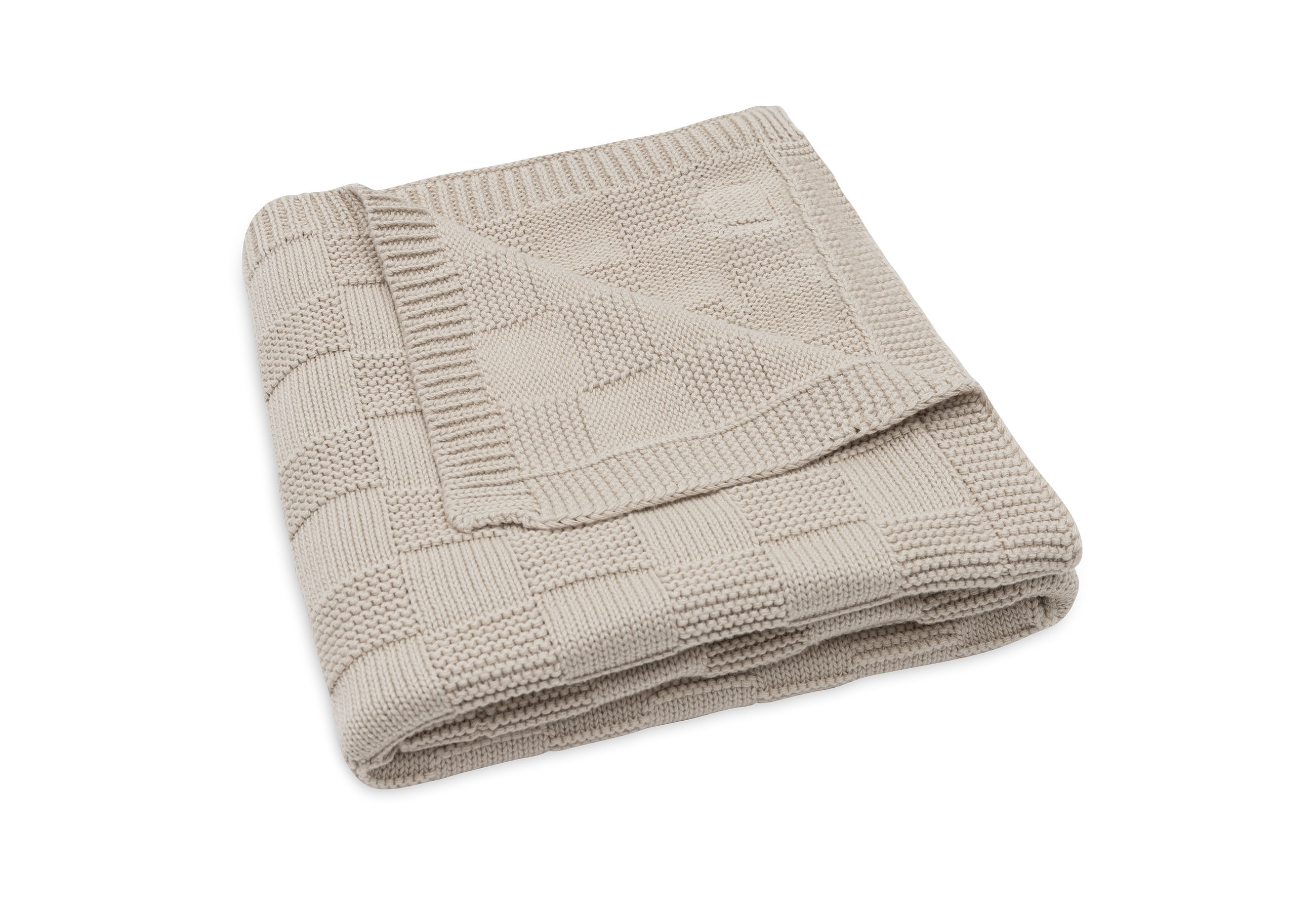 Jollein Filt 75x100cm Box Knit Warm Sand GOTS - 5