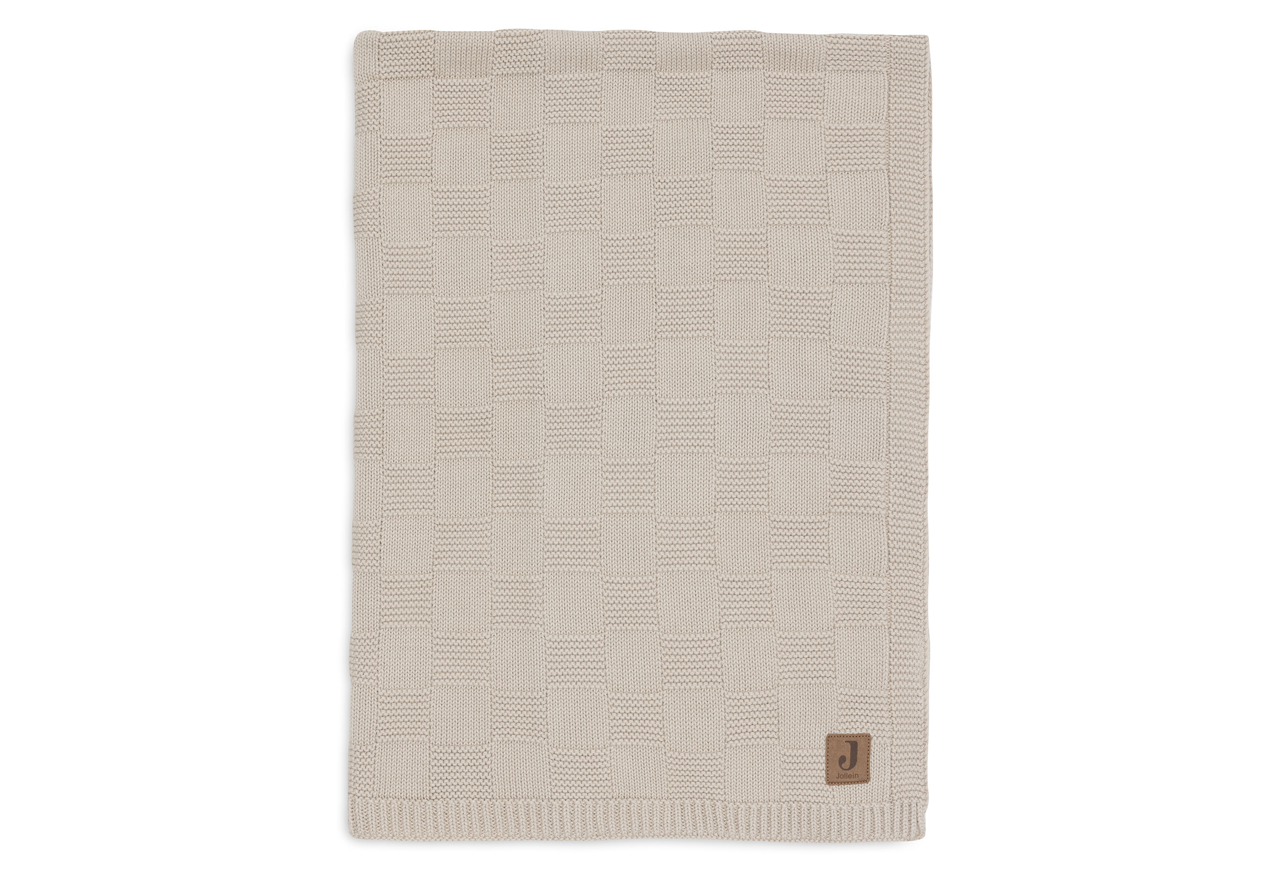 Jollein Filt 75x100cm Box Knit Warm Sand GOTS
