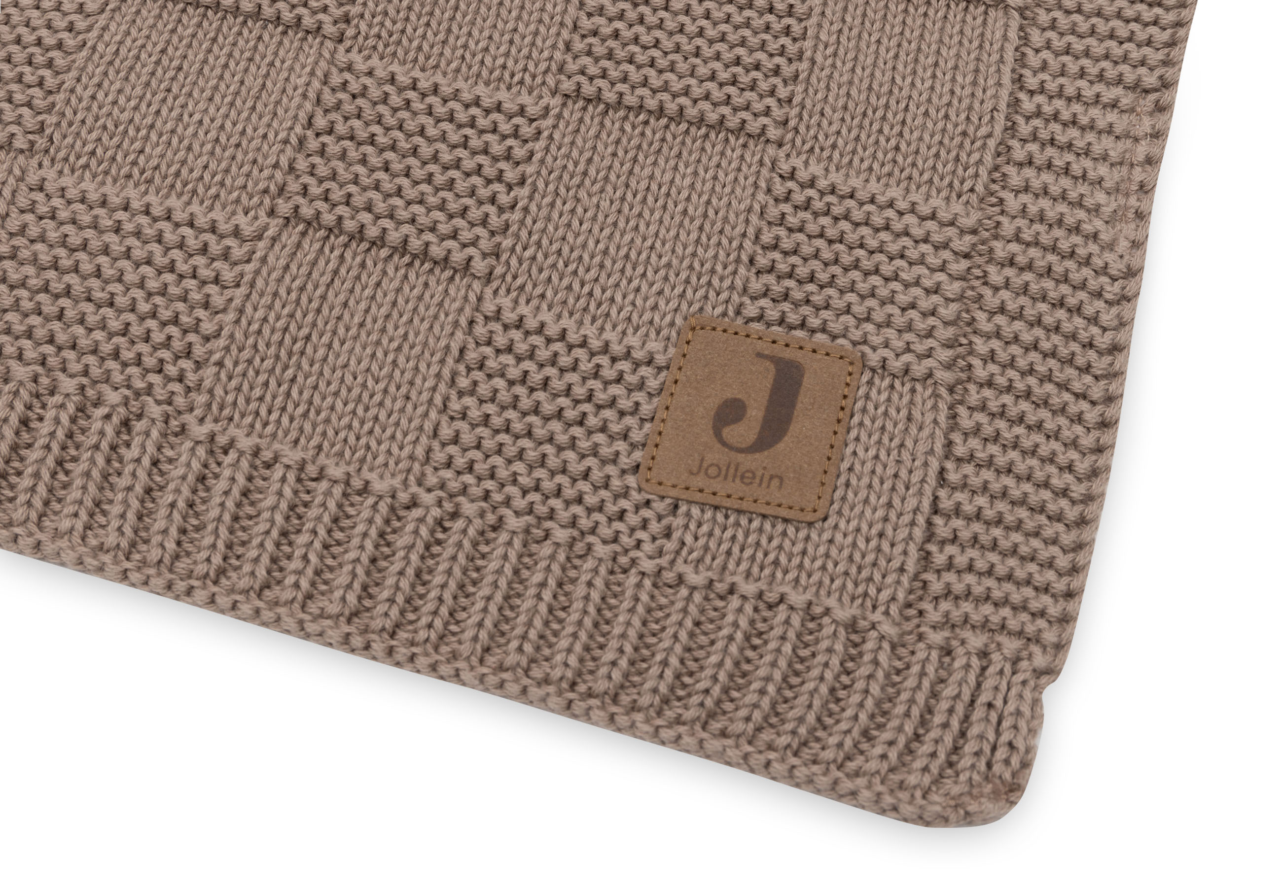 Jollein Filt 75x100cm Box Knit Milky Coffee GOTS - 3