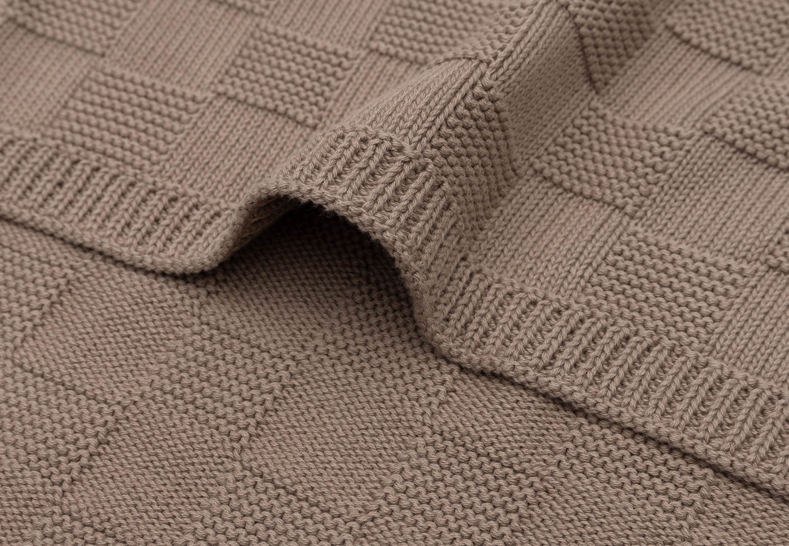 Jollein Filt 75x100cm Box Knit Milky Coffee GOTS - 5
