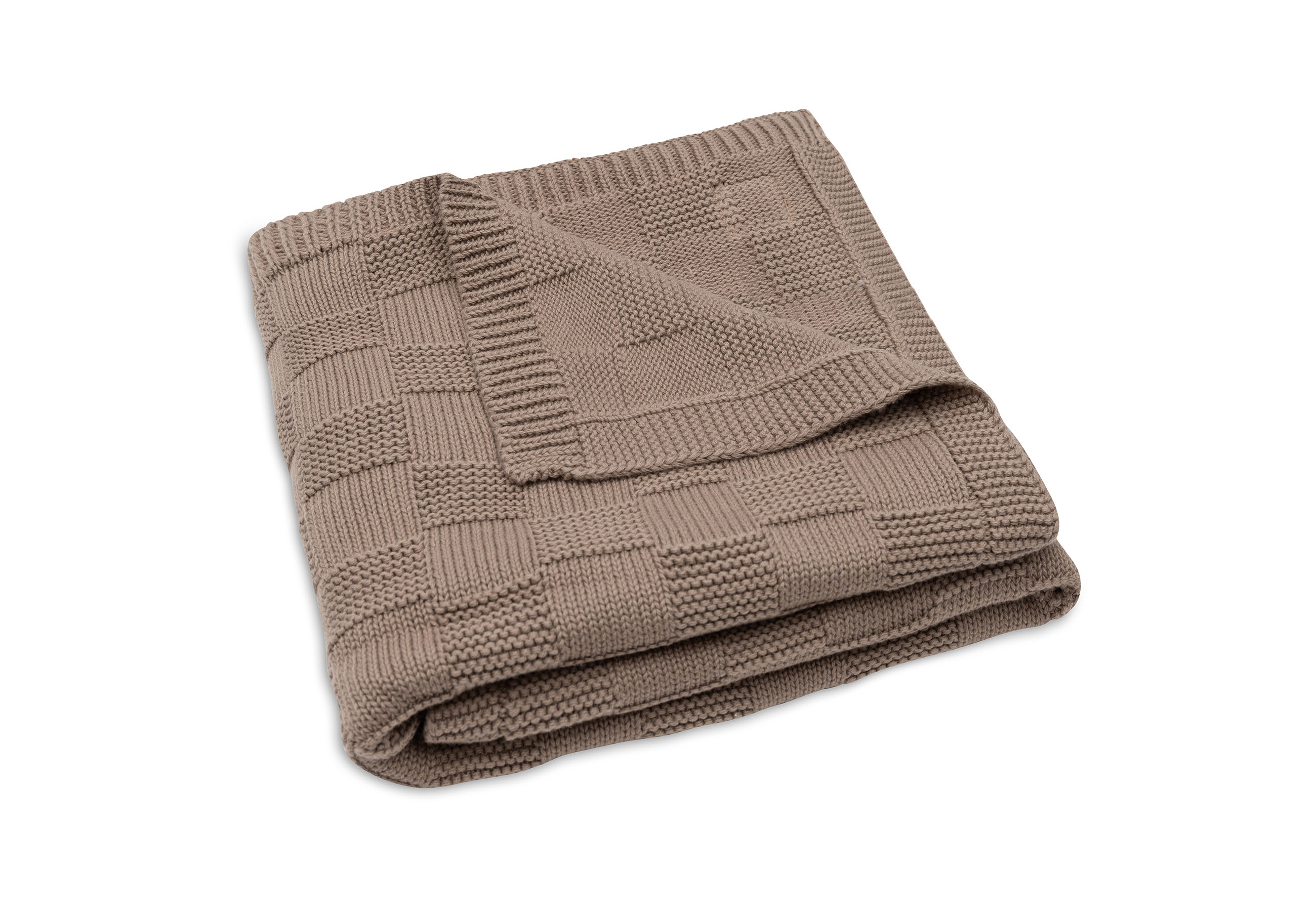 Jollein Filt 75x100cm Box Knit Milky Coffee GOTS - 4