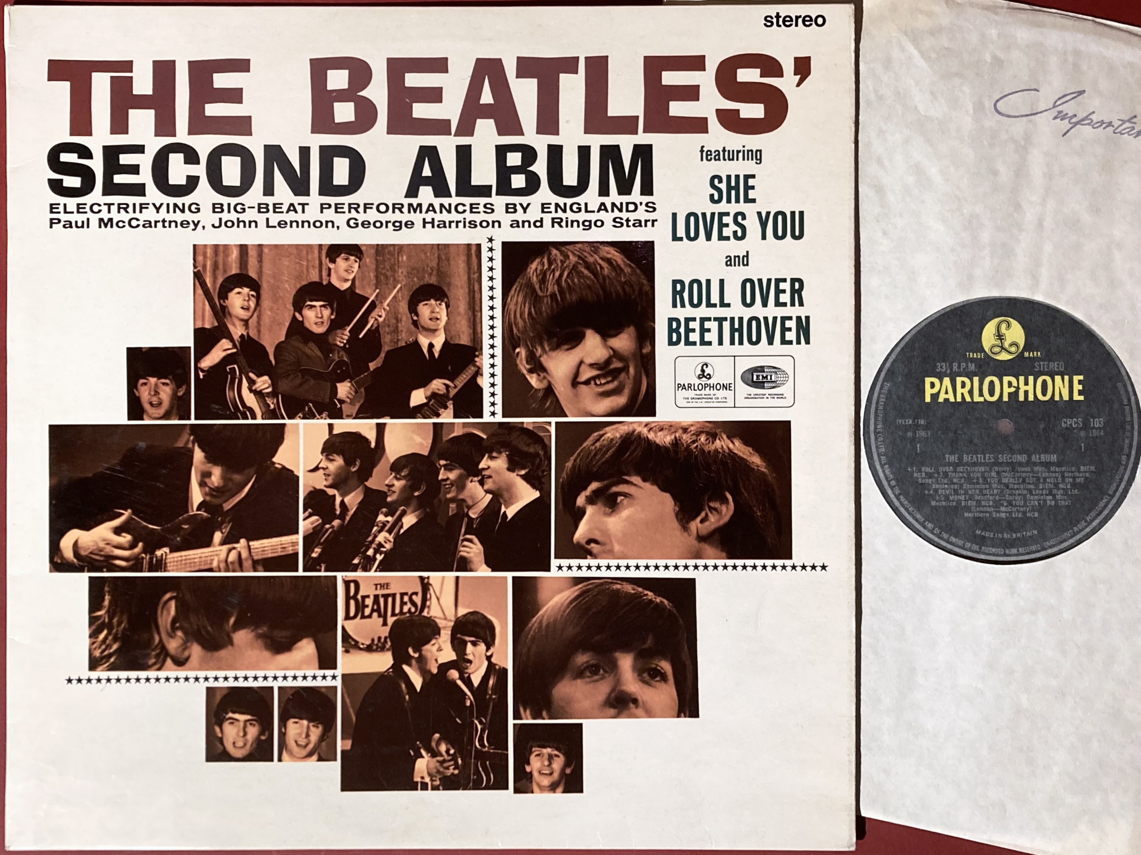 BEATLES - Second album UK-orig Export LP 1966