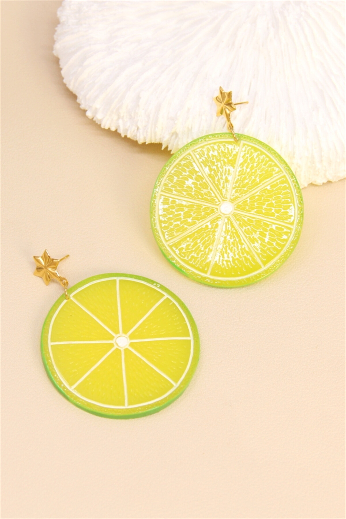 Earrings lime