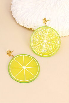 Earrings lime