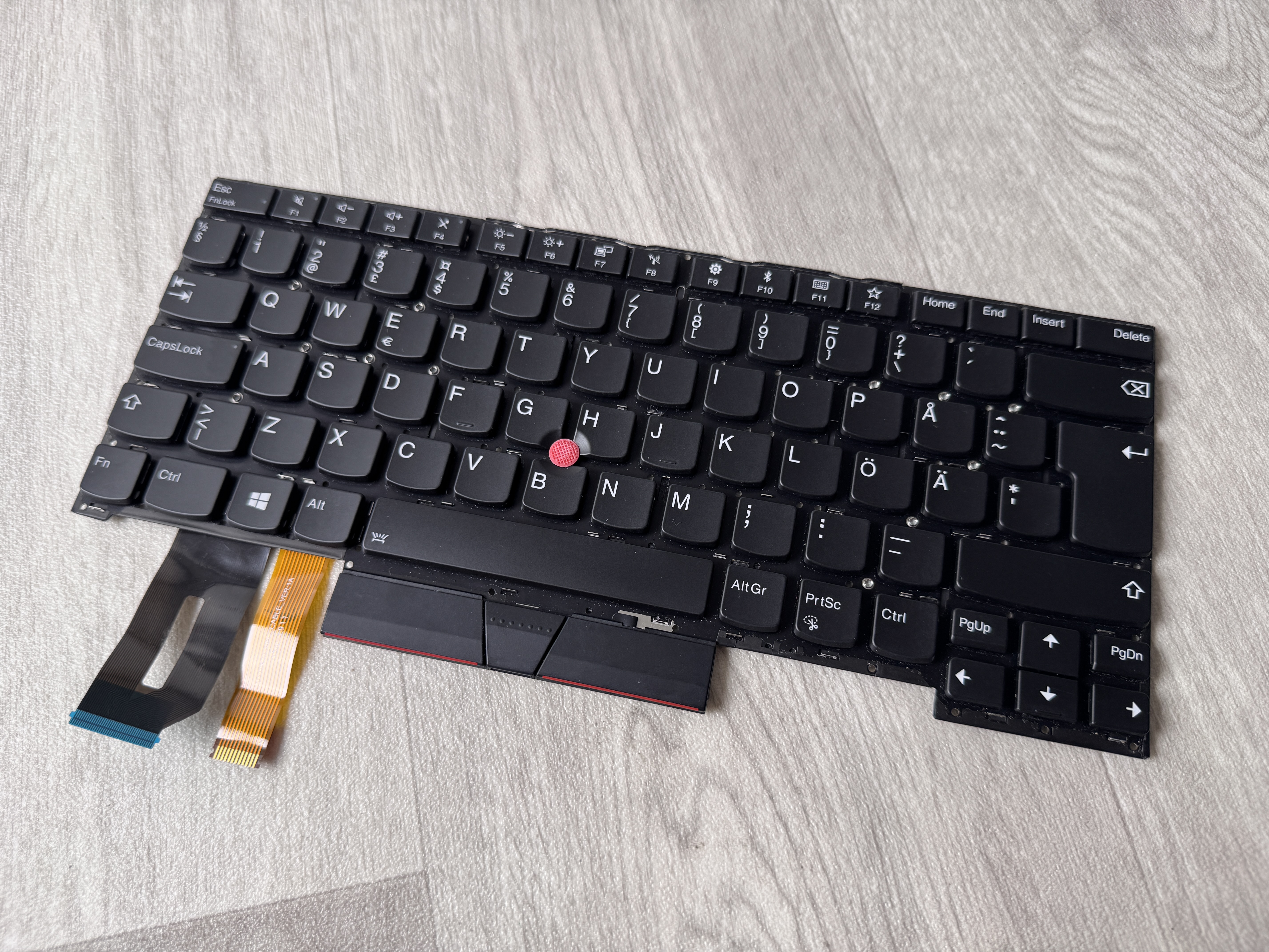 Nordic Backlit Keyboard for Lenovo Thinkpad T490s T495s T14s P1 X1 Extreme Gen1 Gen2 Tangentbord