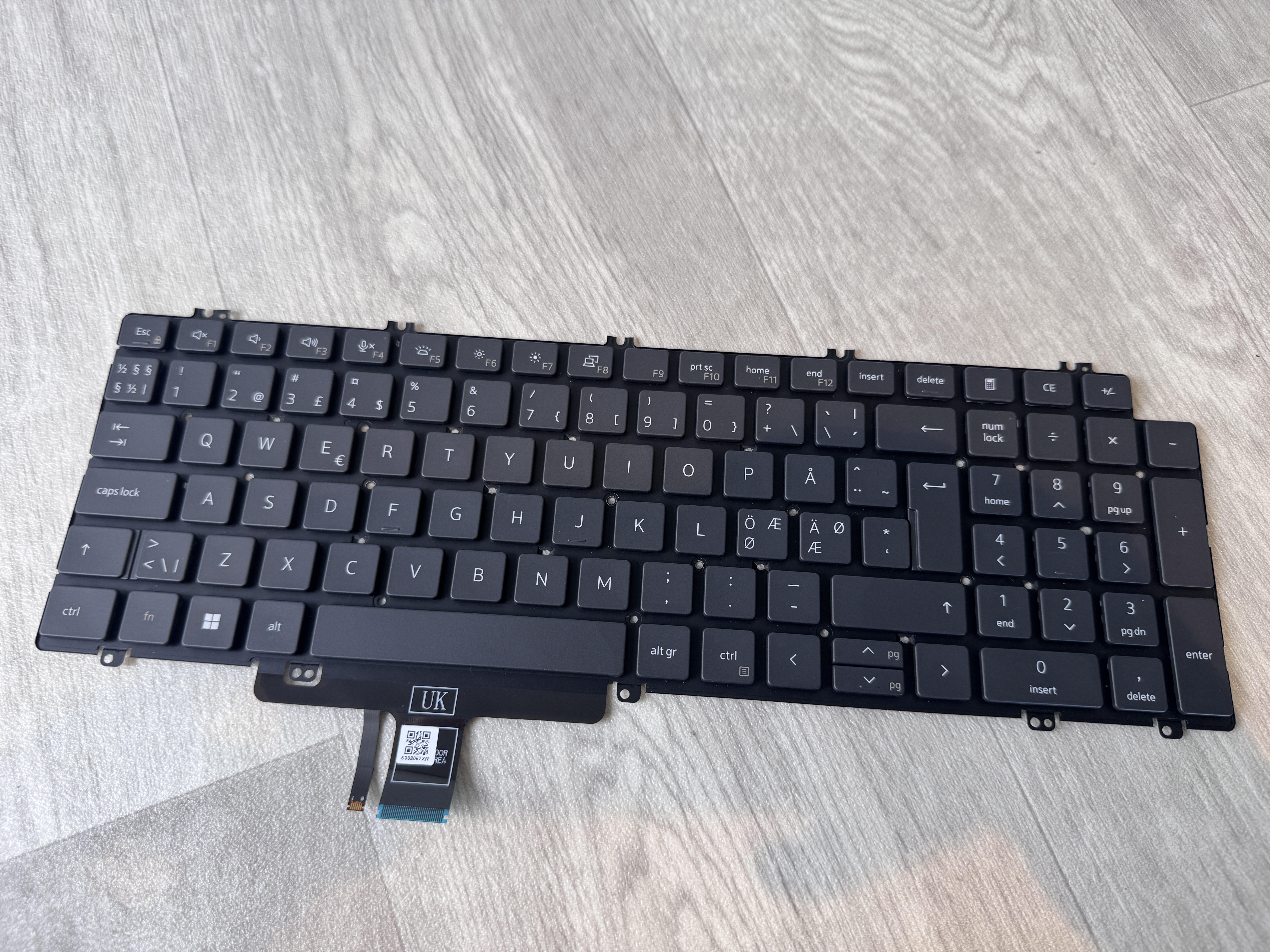Dell Nordic Keyboard Precision 7670 7680 7770 7780 Latitude 3540 5520 5521 5530 5531 5540 Tangentbord
