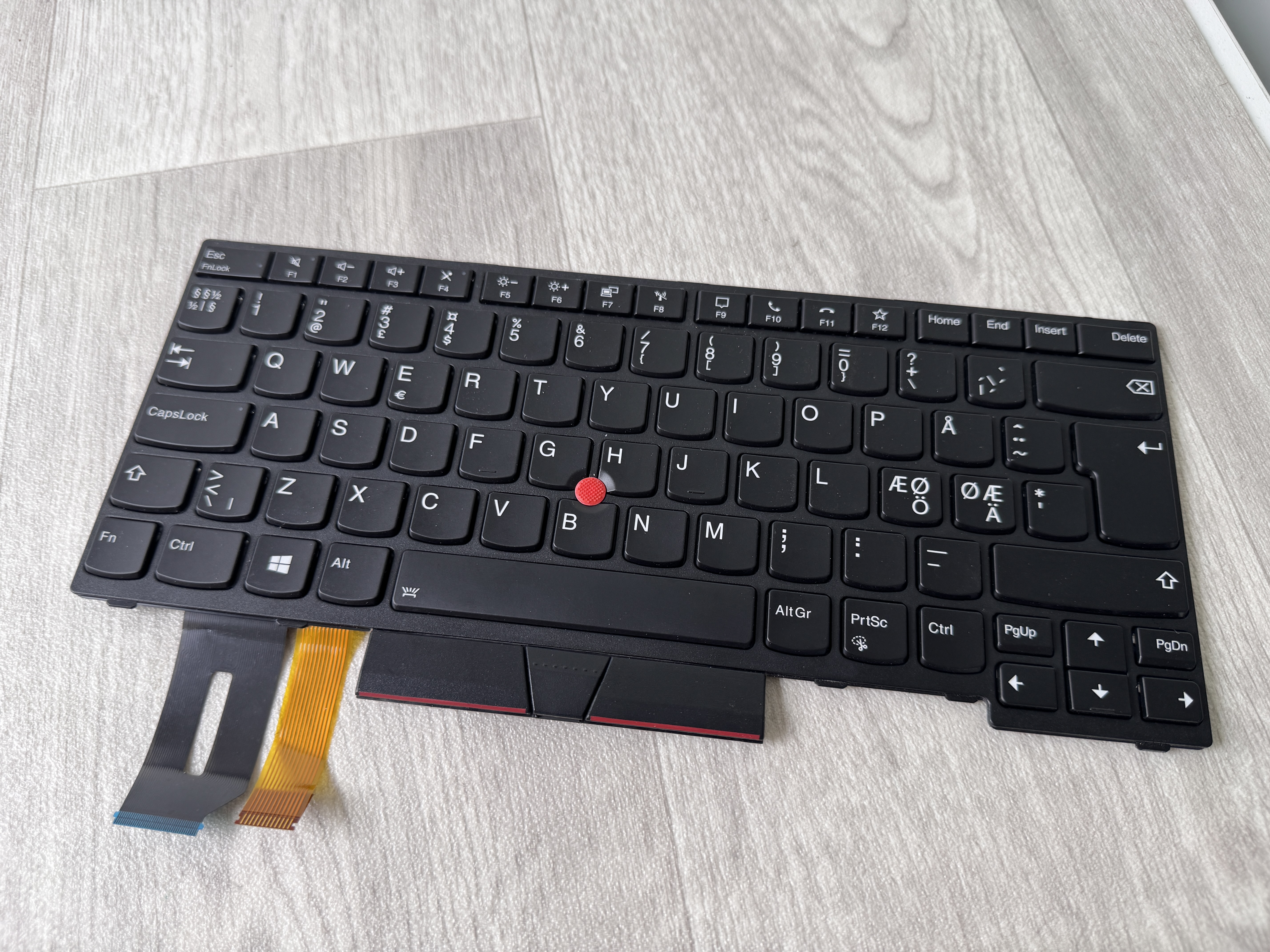 Lenovo Nordic Keyboard 5N20V43794 ThinkPad T14 P14s Gen1 Gen2 G1 G2 Tangentbord