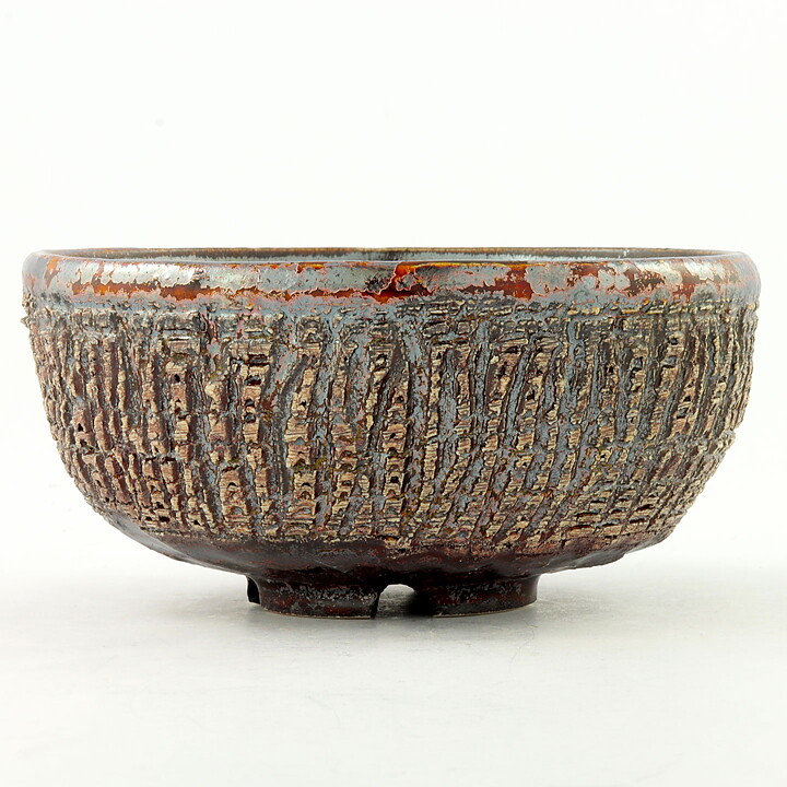 Isak Isaksson (2000s) Unique Chawan Bowl with Brown Glaze 14 cm #32