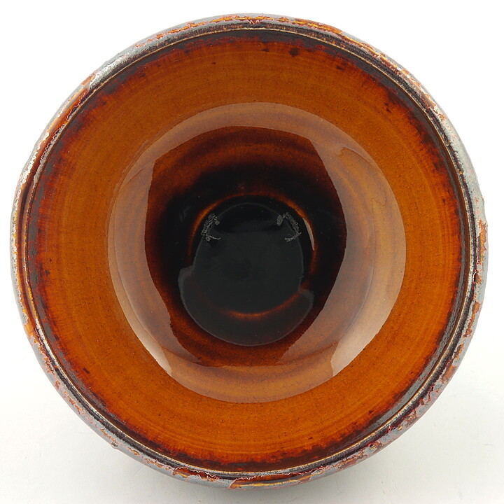 Isak Isaksson (2000s) Unique Chawan Bowl with Brown Glaze 14 cm #32