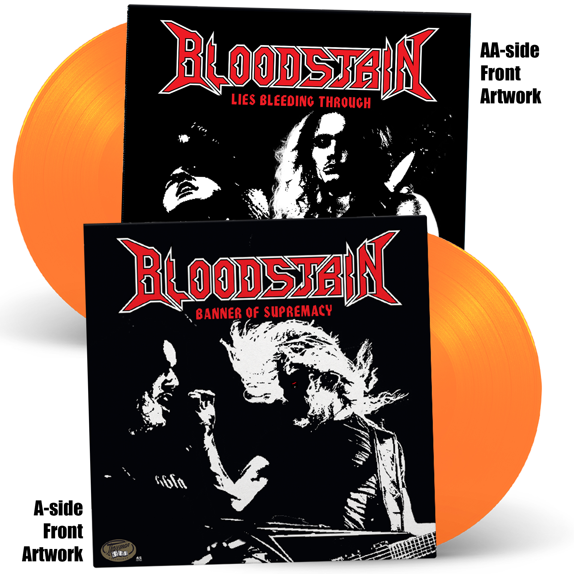 BLOODSTAIN - LIES BLEEDING THROUGH / BANNER OF SUPREMACY (12" VINYL) SIGNED - 3