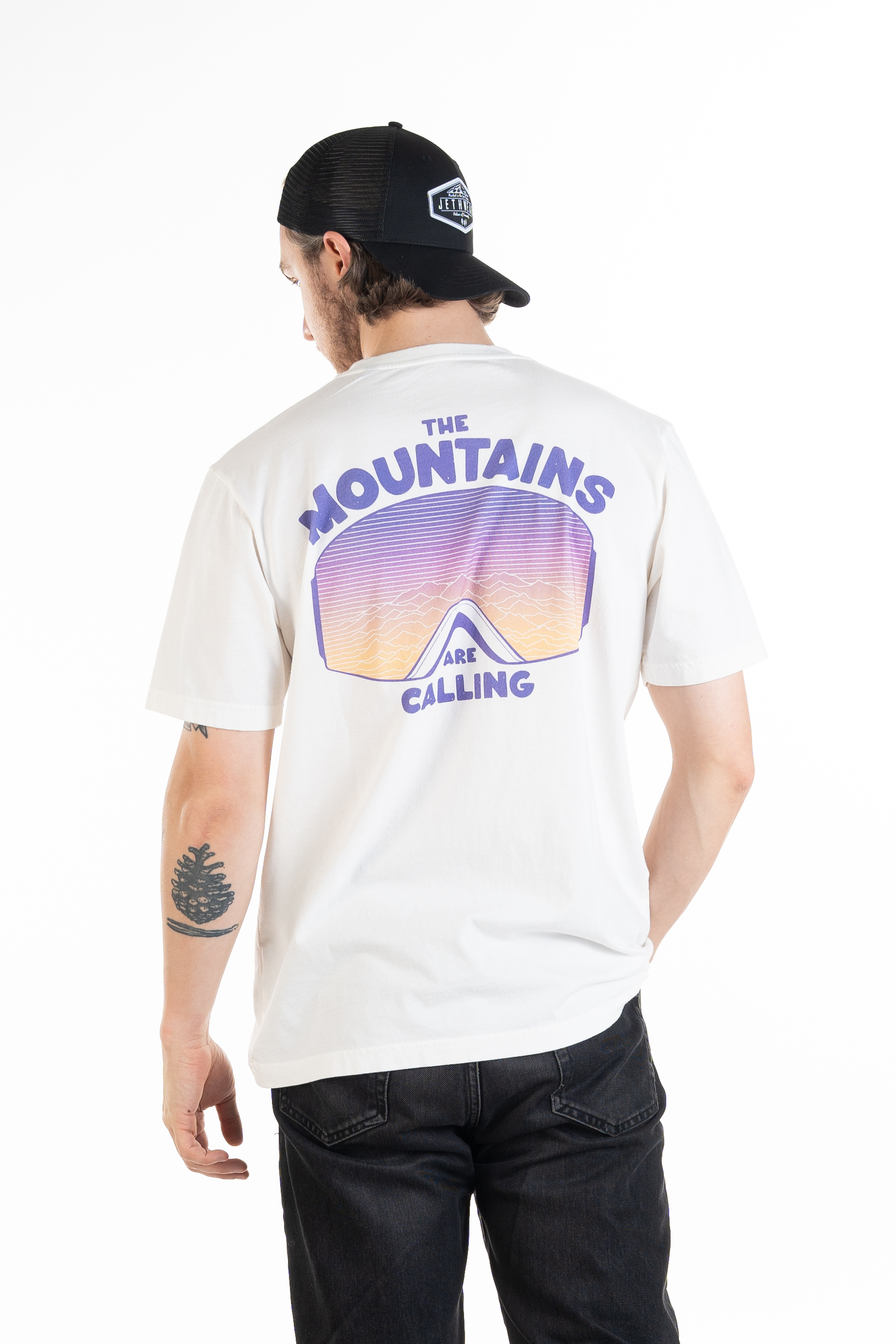 Jethwear T-shirt - Mountains White / Purple Sunset - 2