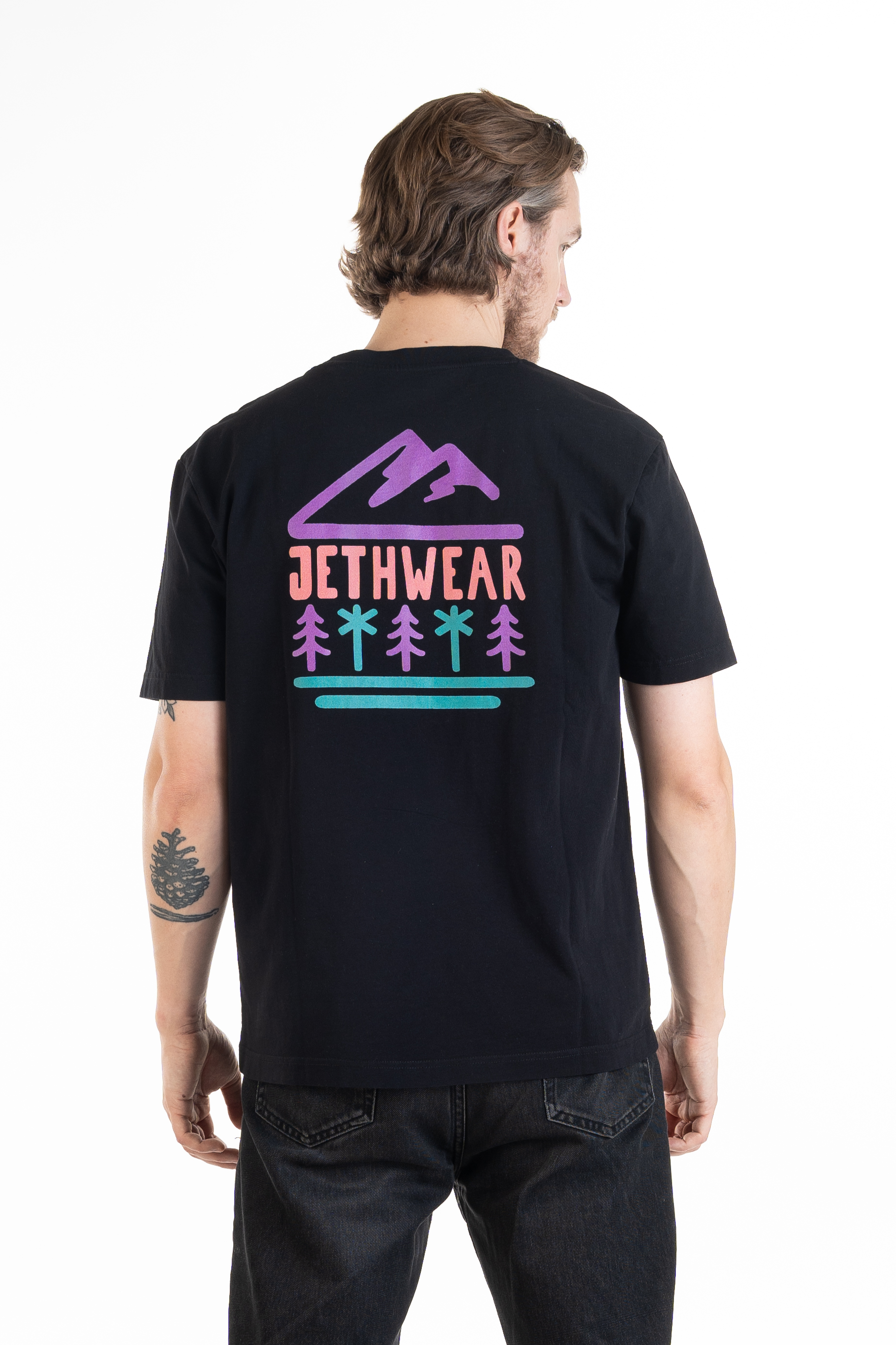 Jethwear T-shirt - Tree Line Black / Purple - 2