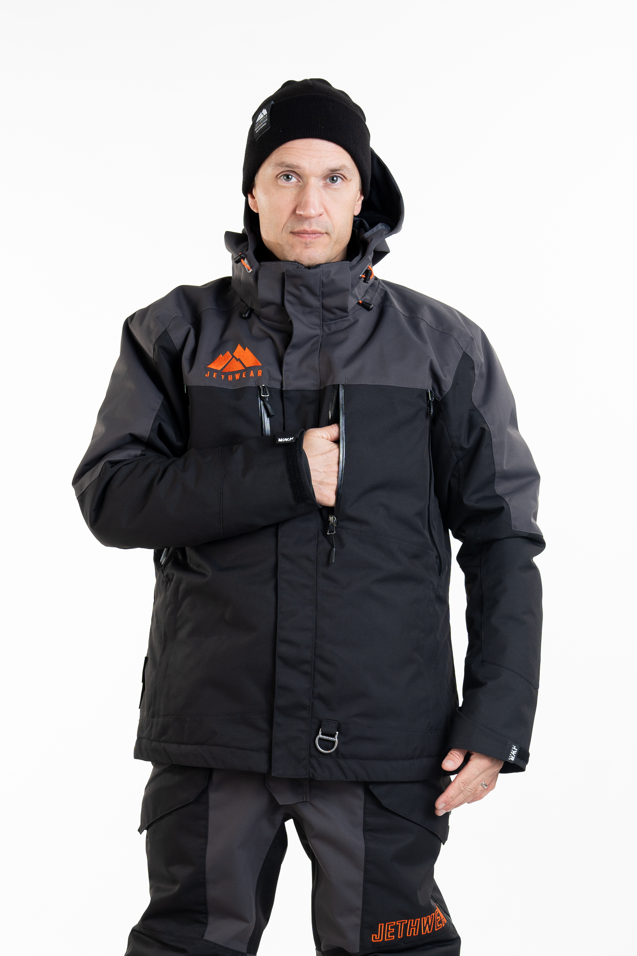 Jethwear Adapt Jacket - Black / Iron / Orange - 3in1 - 9