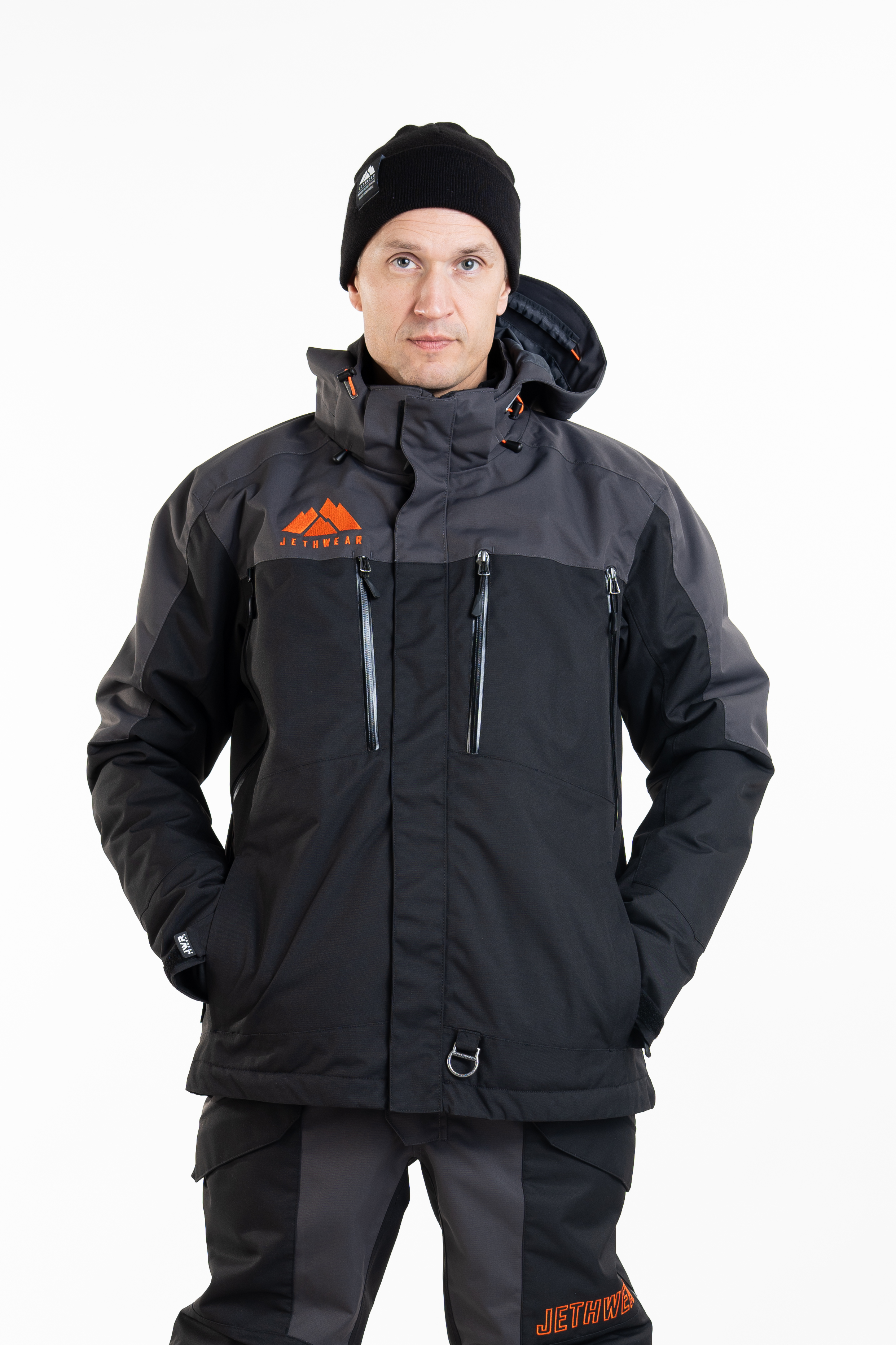 Jethwear Adapt Jacket - Black / Iron / Orange - 3in1 - 11