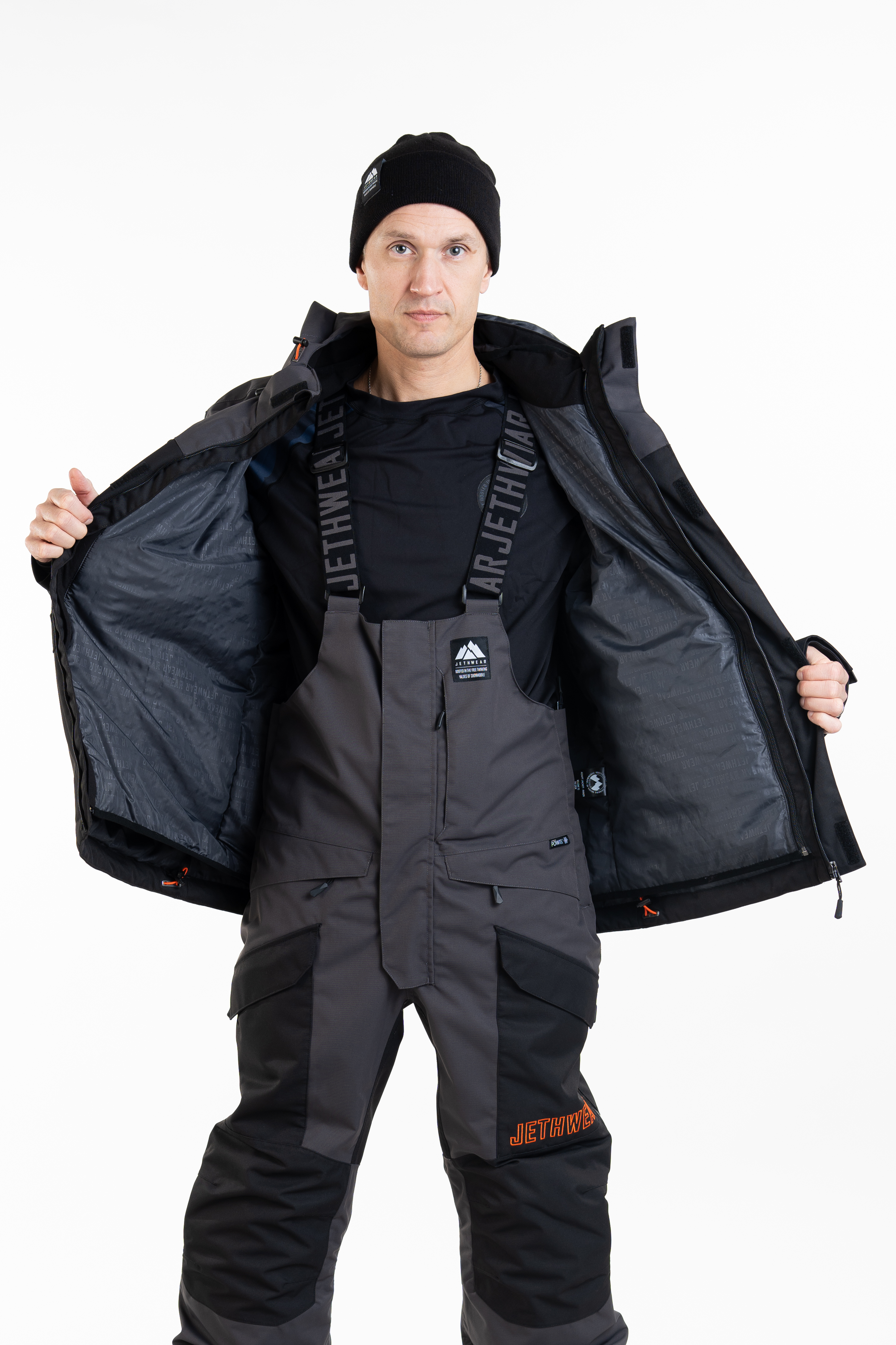 Jethwear Adapt Jacket - Black / Iron / Orange - 3in1 - 12