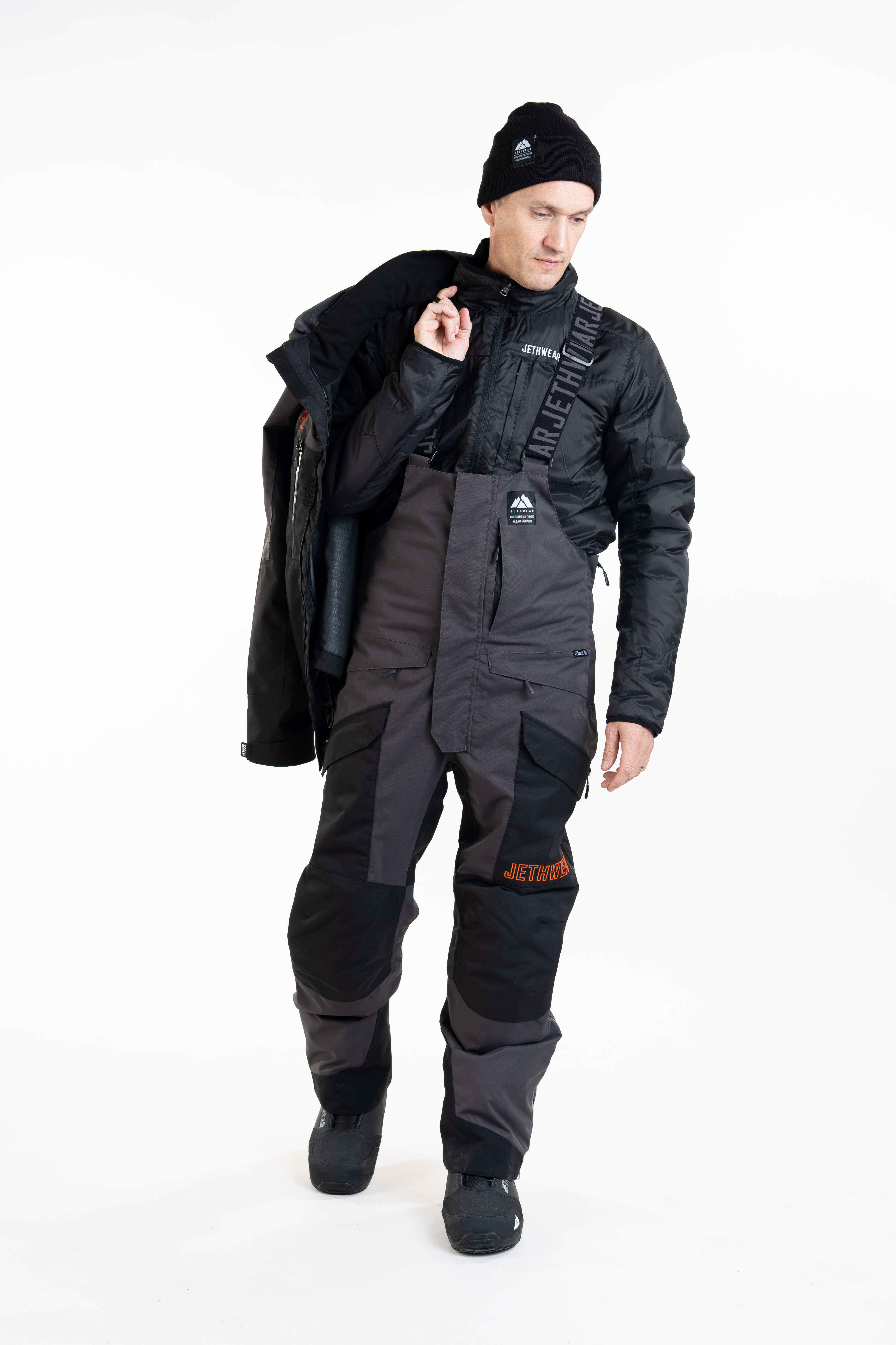 Jethwear Adapt Jacket - Black / Iron / Orange - 3in1 - 23