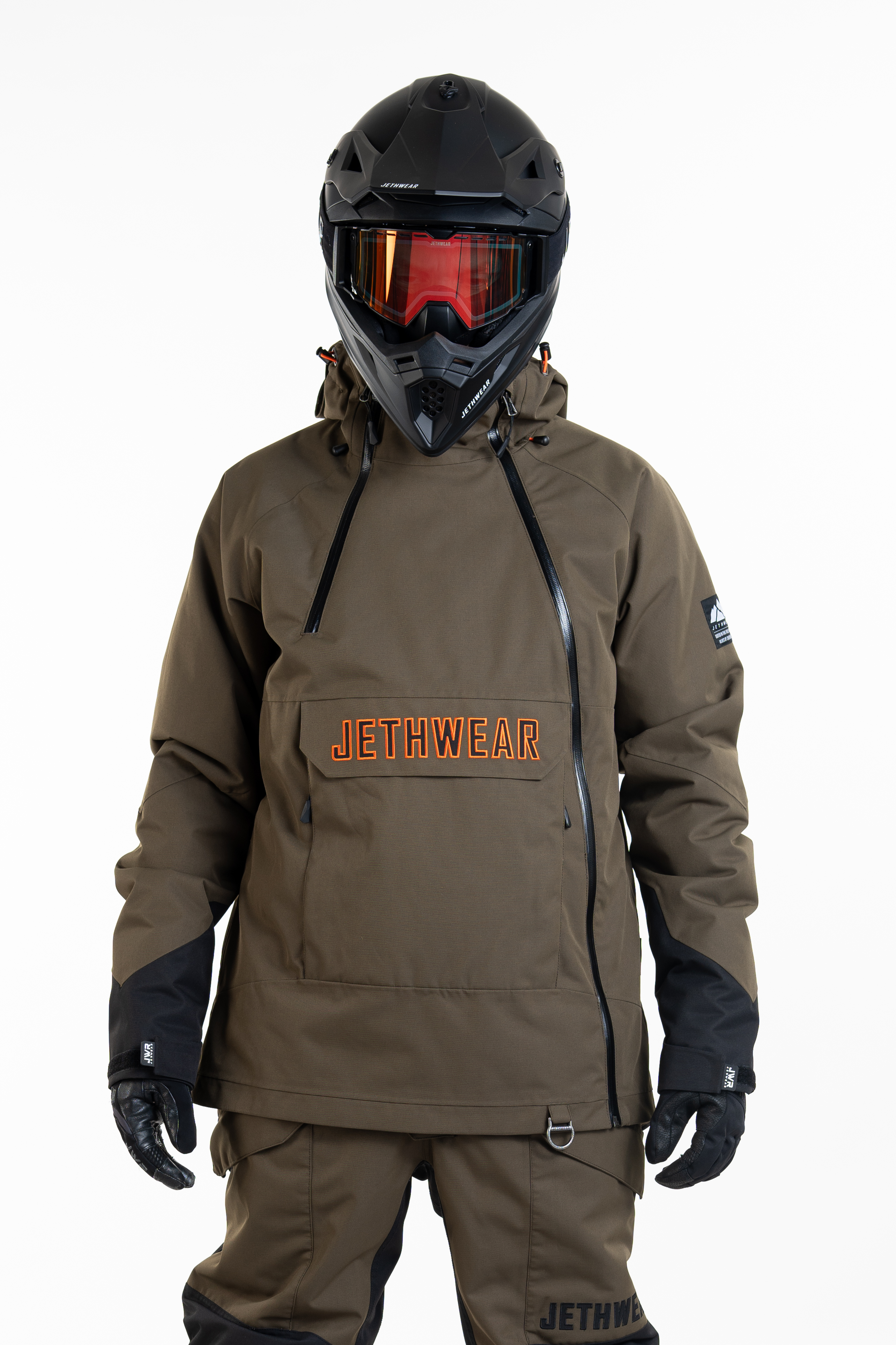 Jethwear Flight Anorak Jacket - Olive / Orange - 40g