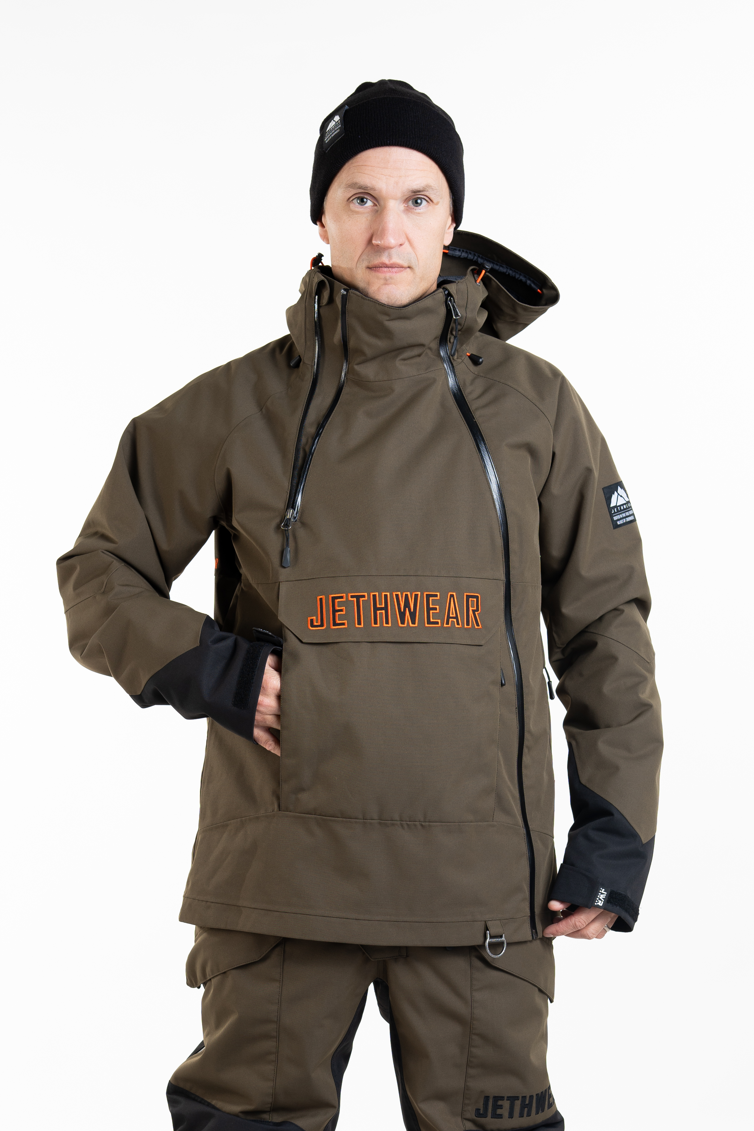 Jethwear Flight Anorak Jacket - Olive / Orange - 40g - 11