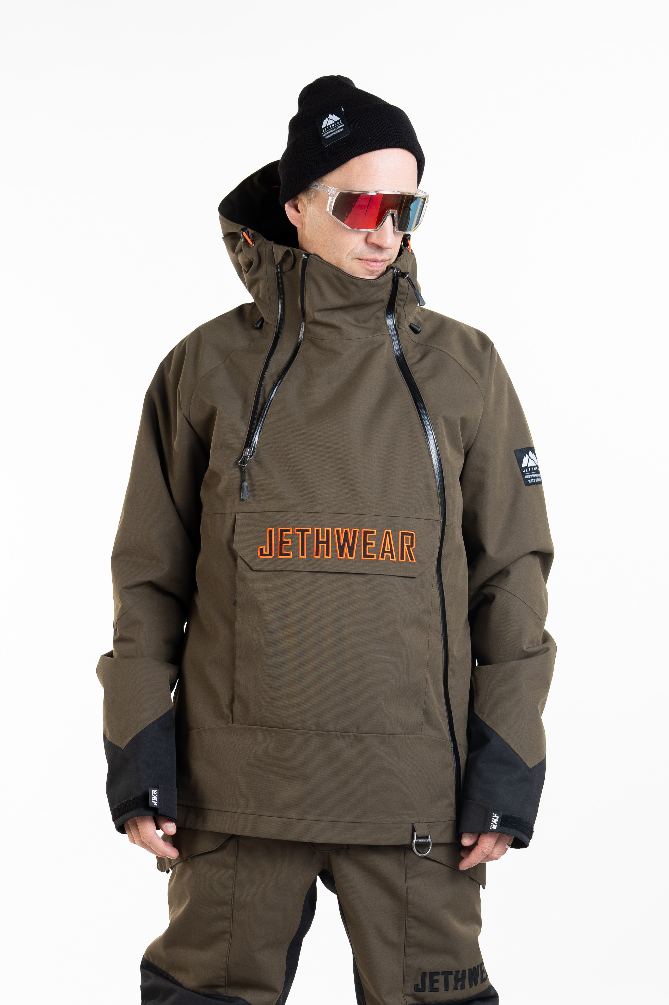 Jethwear Flight Anorak Jacket - Olive / Orange - 40g - 13