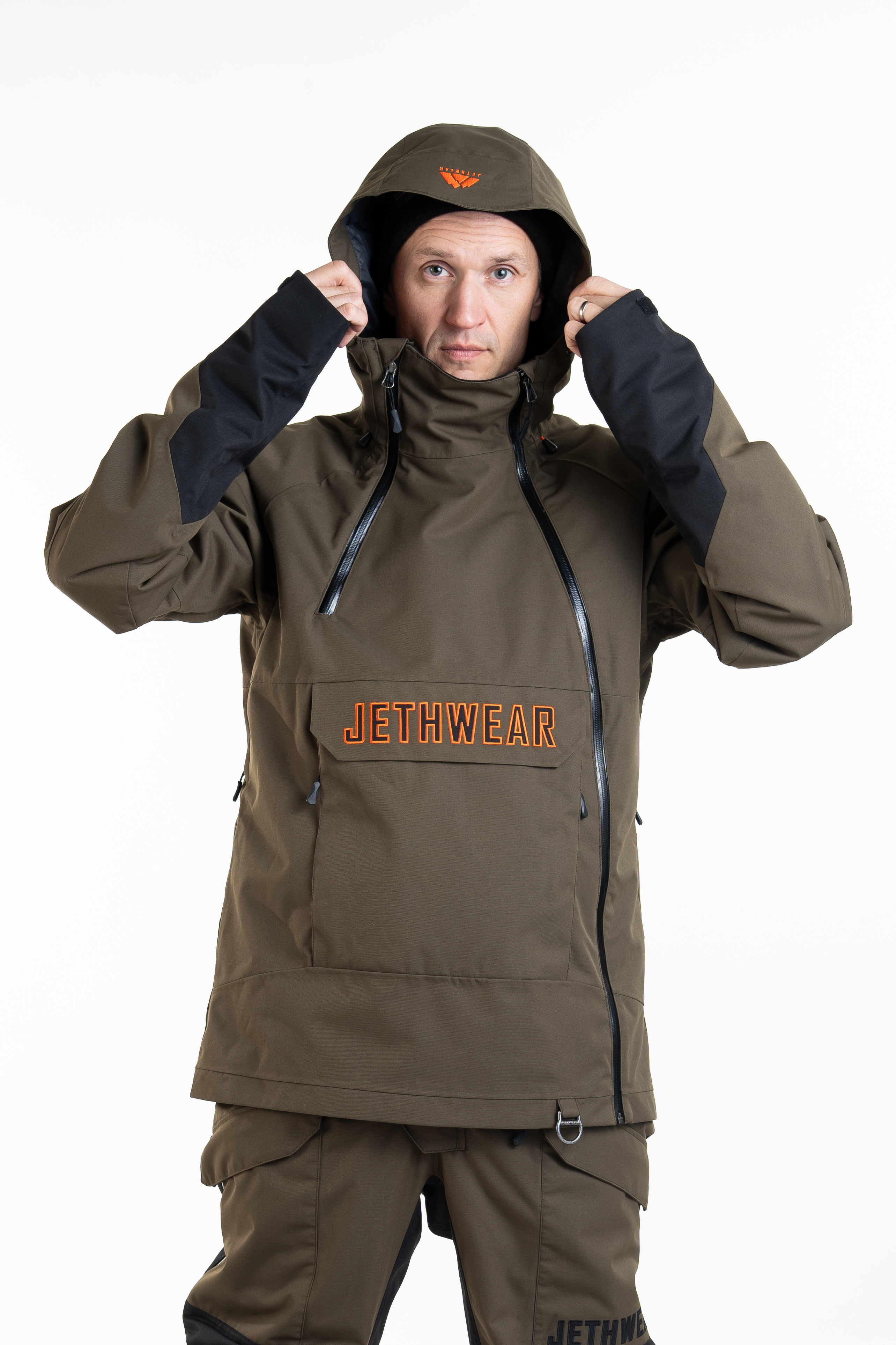 Jethwear Flight Anorak Jacket - Olive / Orange - 40g - 8