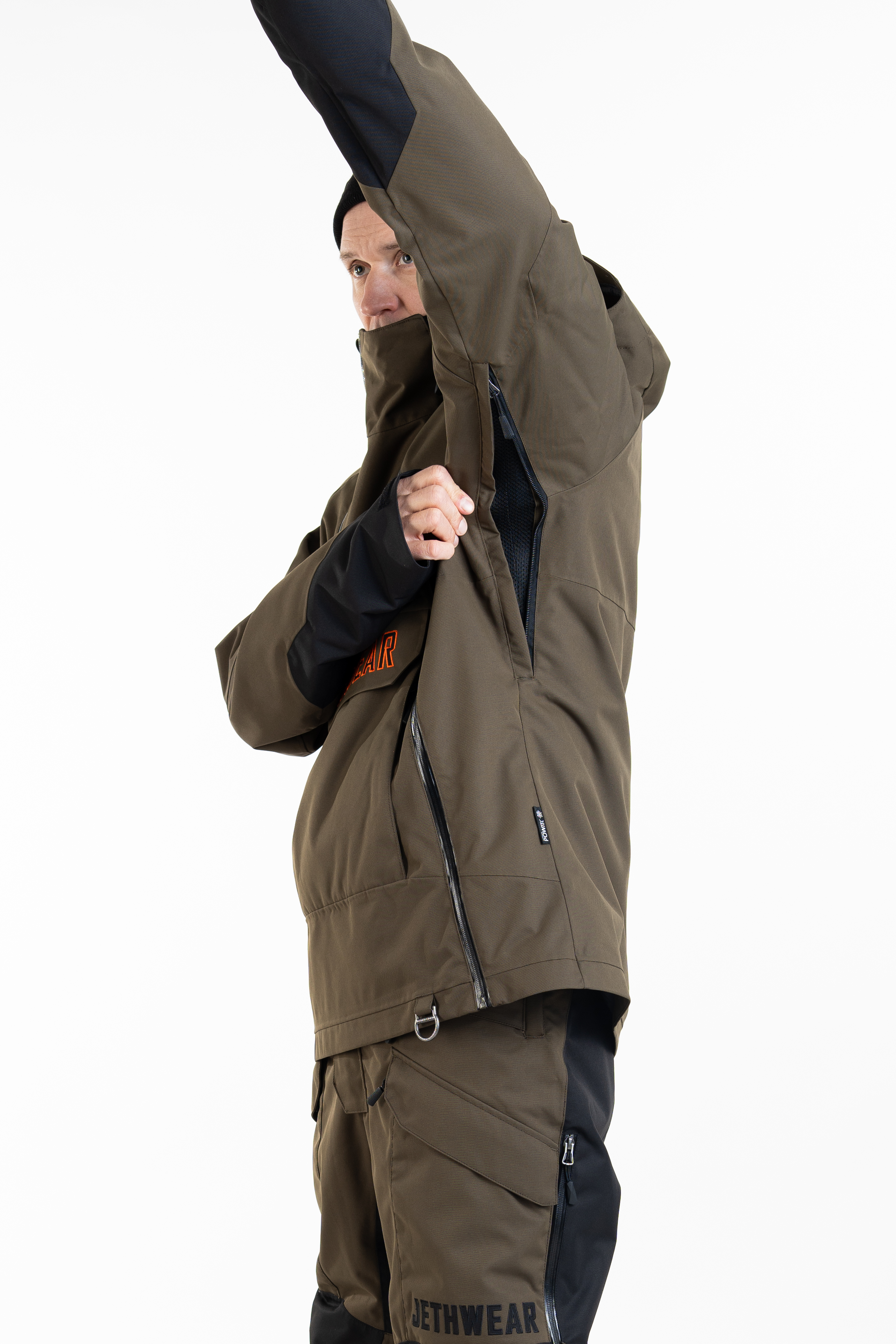 Jethwear Flight Anorak Jacket - Olive / Orange - 40g - 10