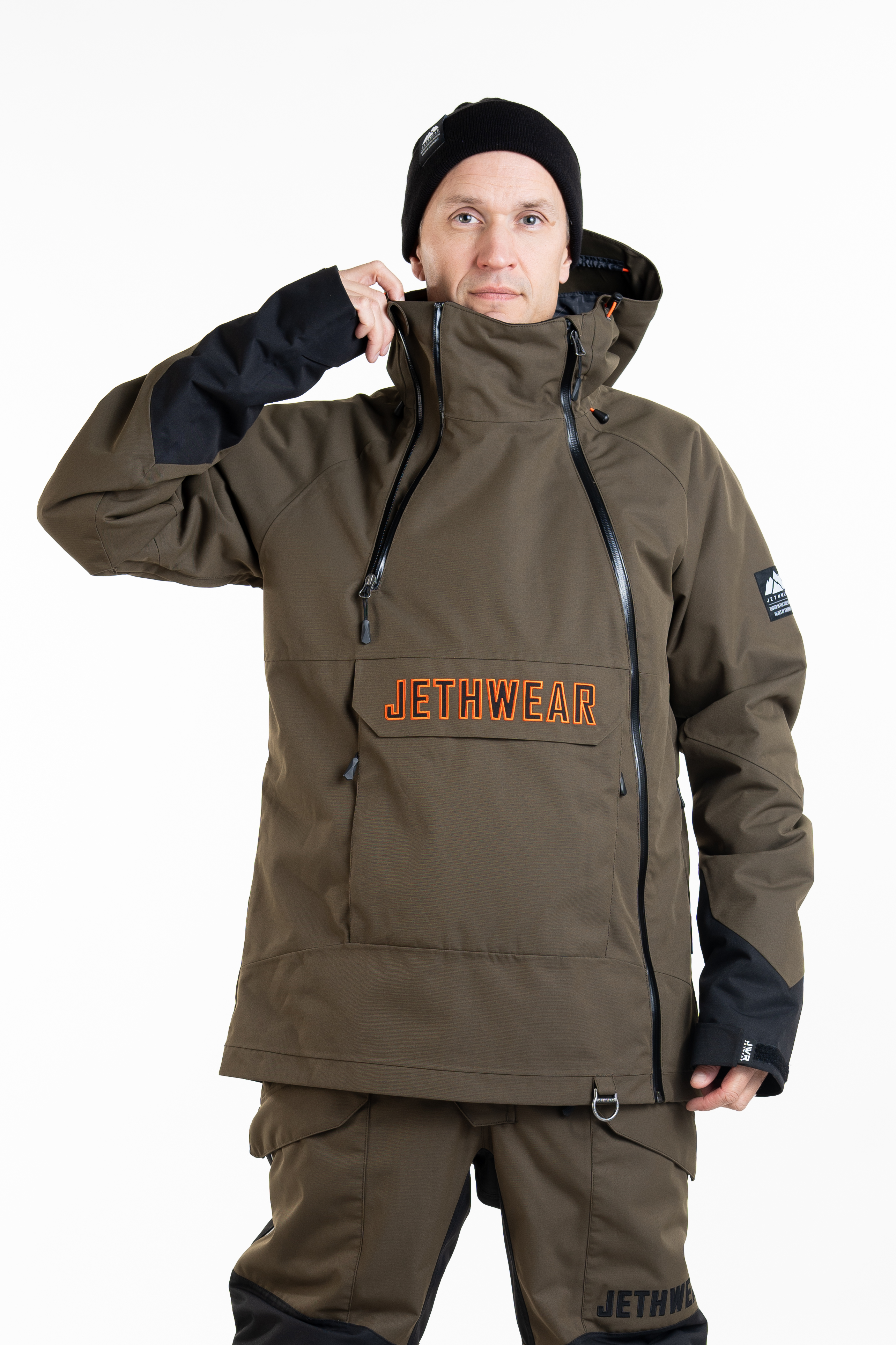Jethwear Flight Anorak Jacket - Olive / Orange - 40g - 9