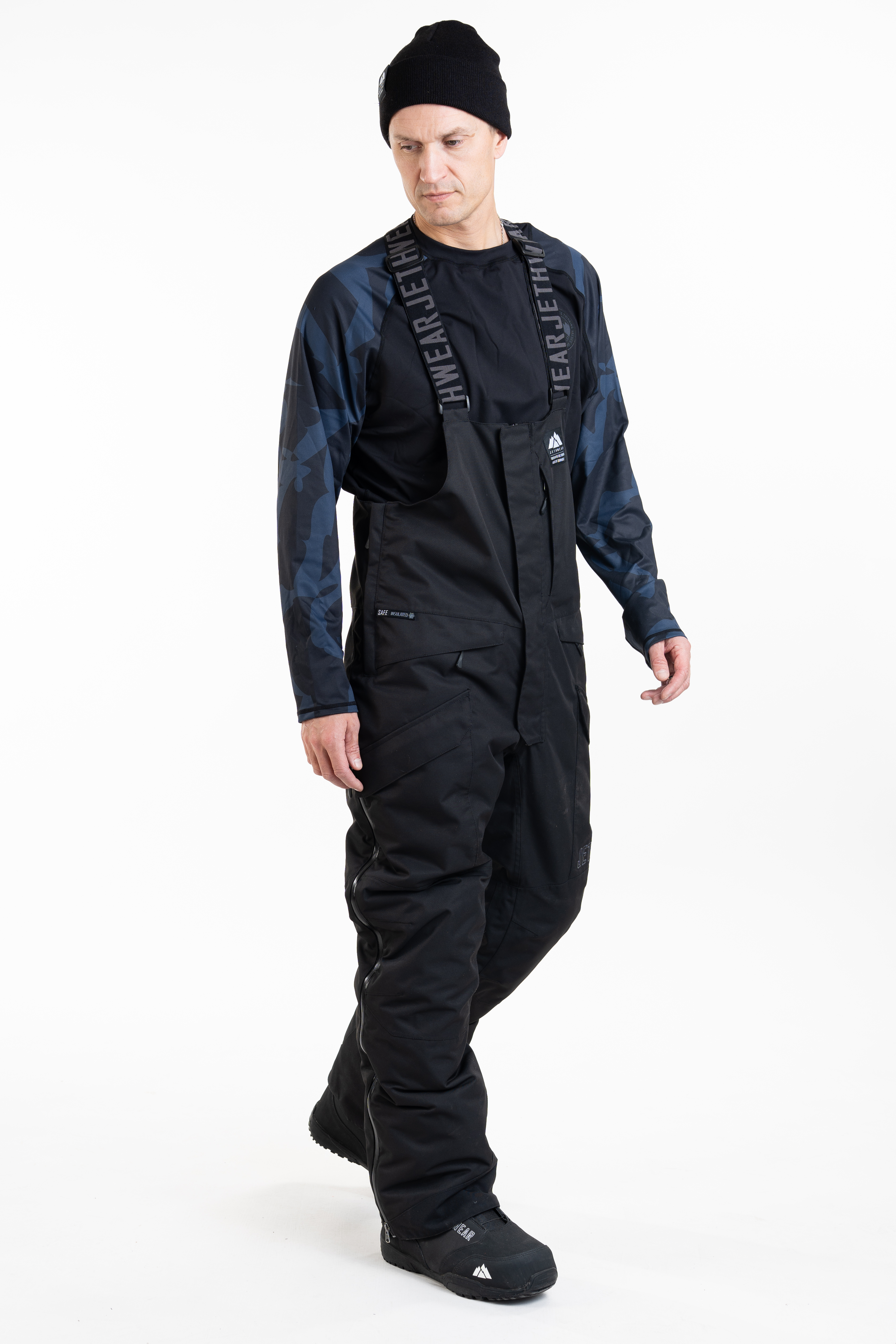 Jethwear M's Treeline Bib Pant- Black - 150g - 8