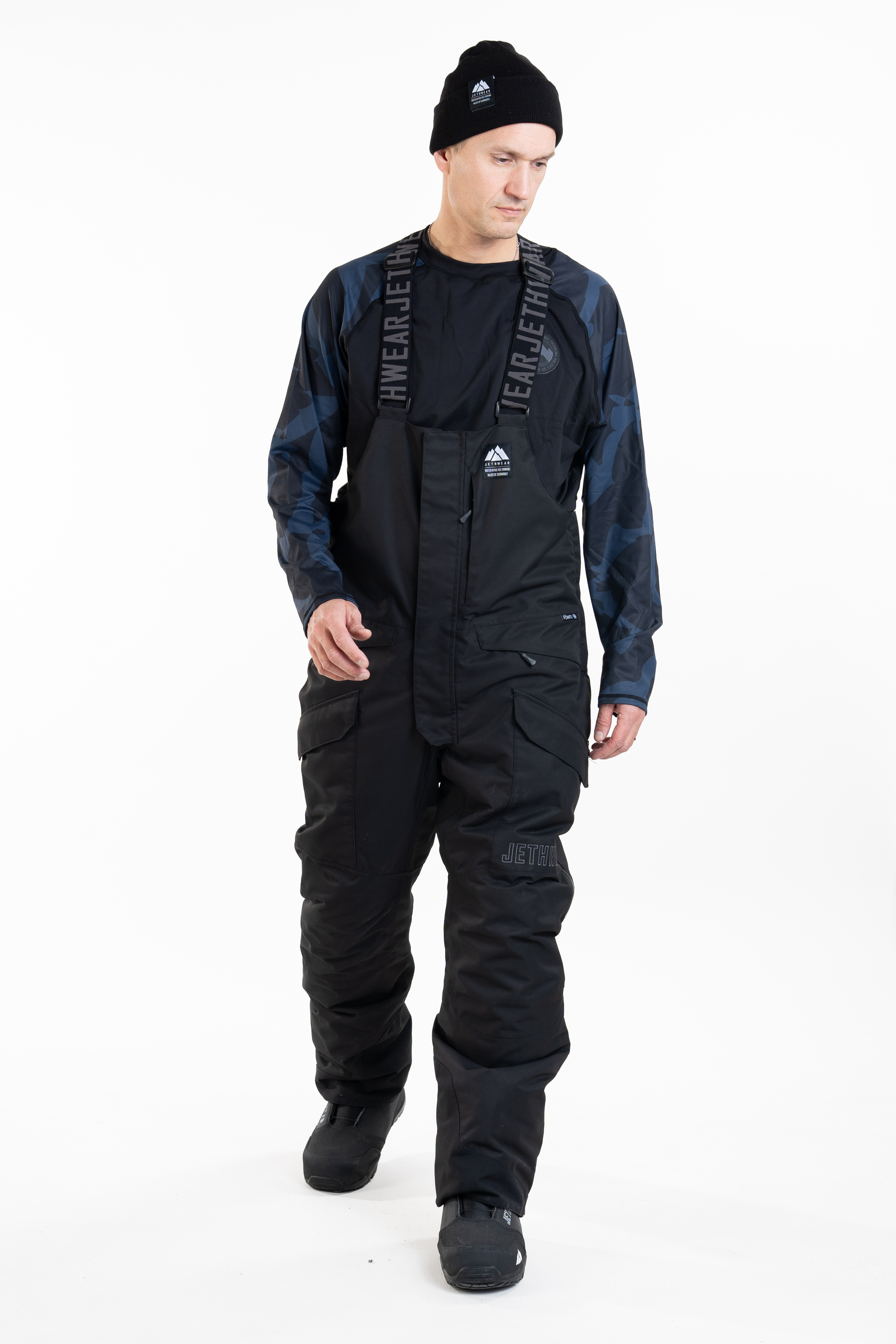 Jethwear M's Treeline Bib Pant- Black - 150g - 6