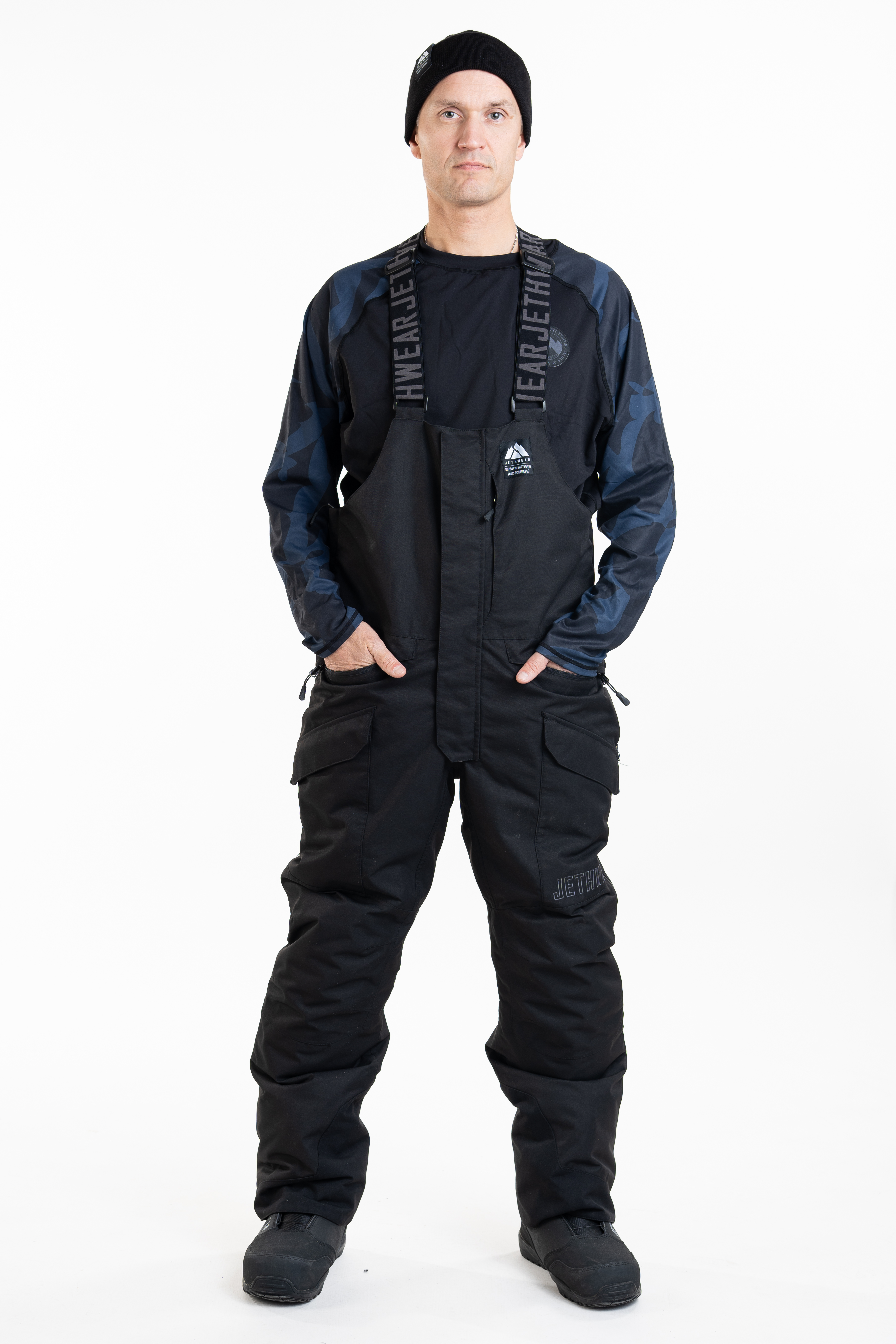 Jethwear M's Treeline Bib Pant- Black - 150g - 12