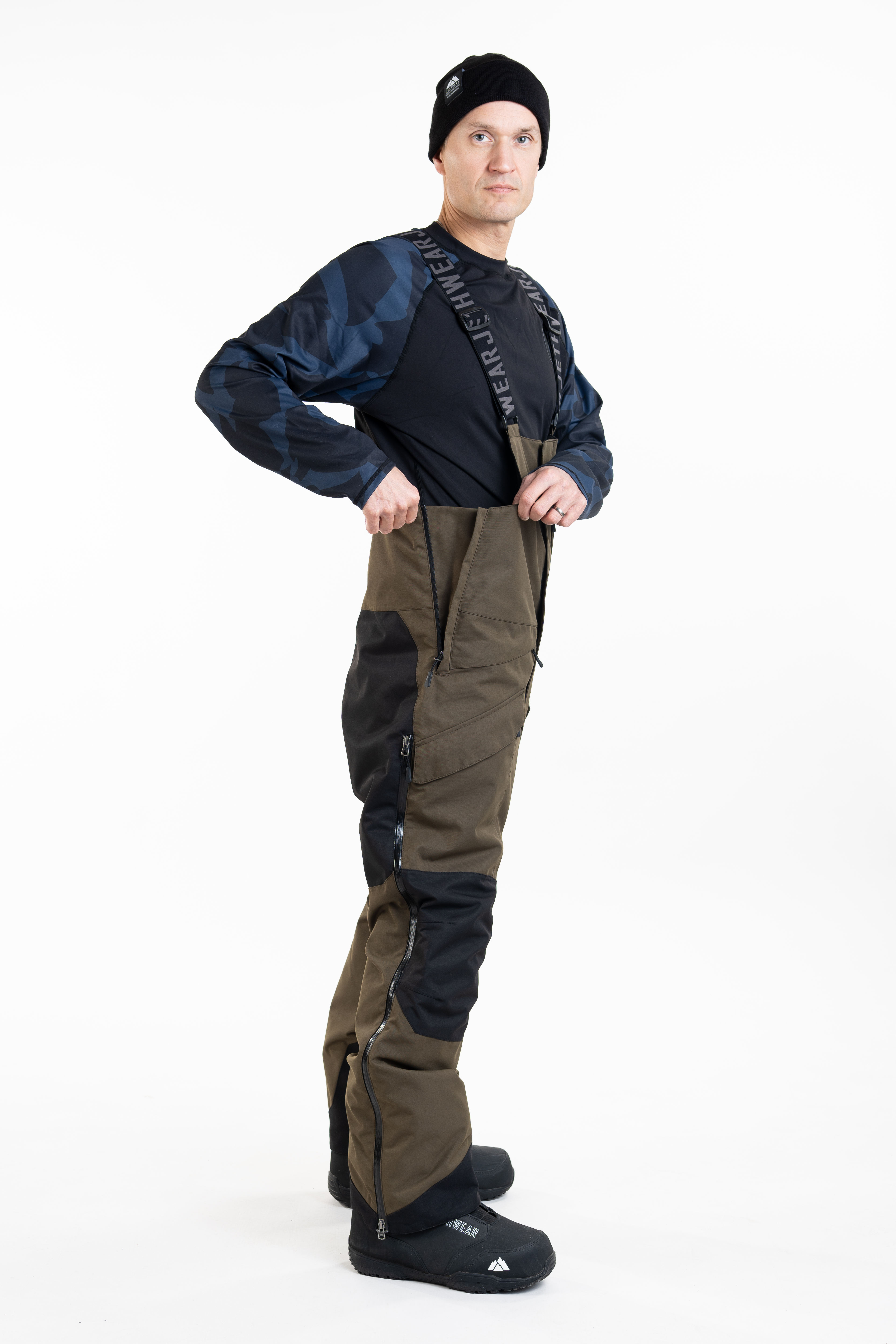 Jethwear M's Treeline Bib Pant- Olive - Shell  - 9