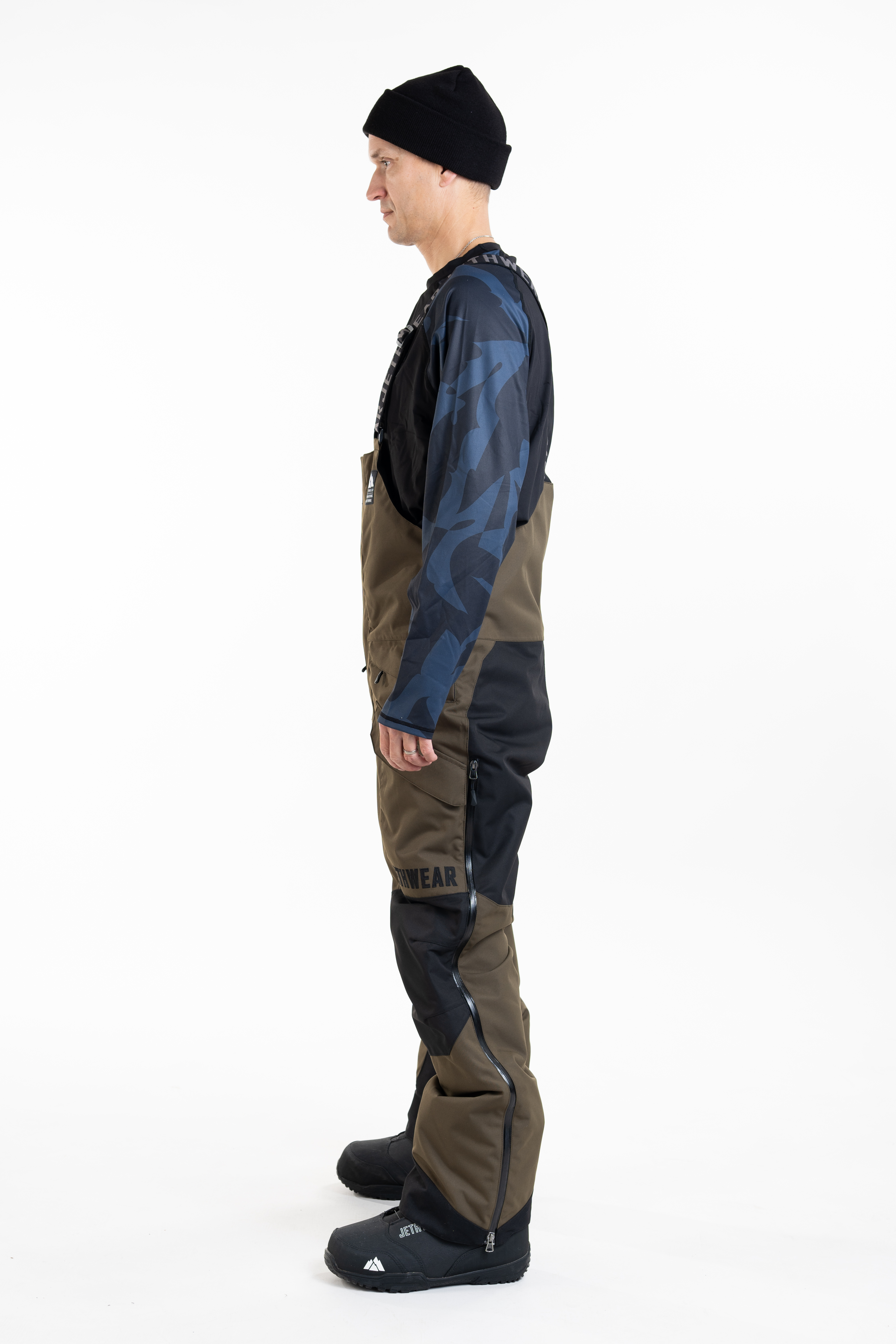 Jethwear M's Treeline Bib Pant- Olive - Shell  - 3