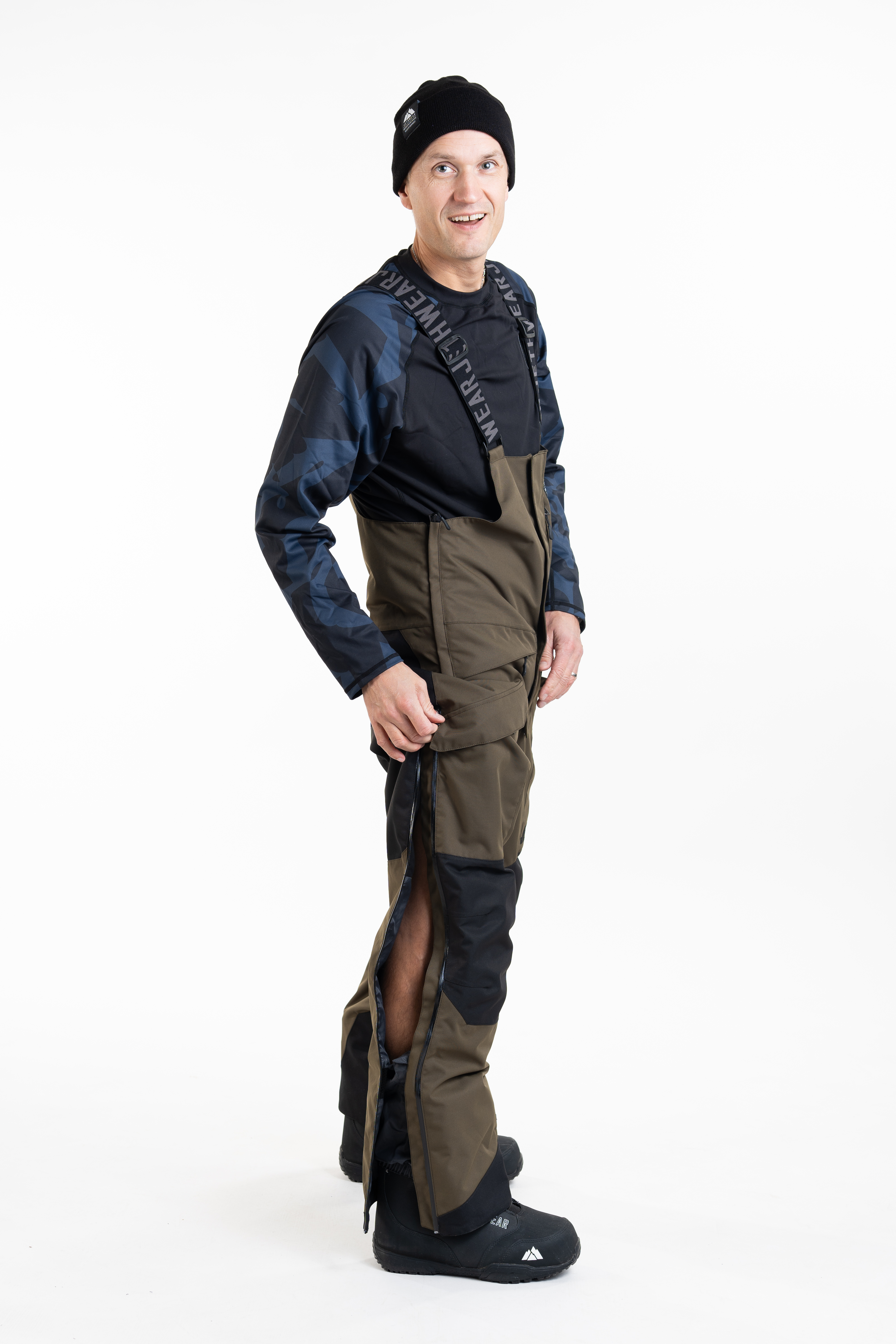 Jethwear M's Treeline Bib Pant- Olive - Shell  - 13