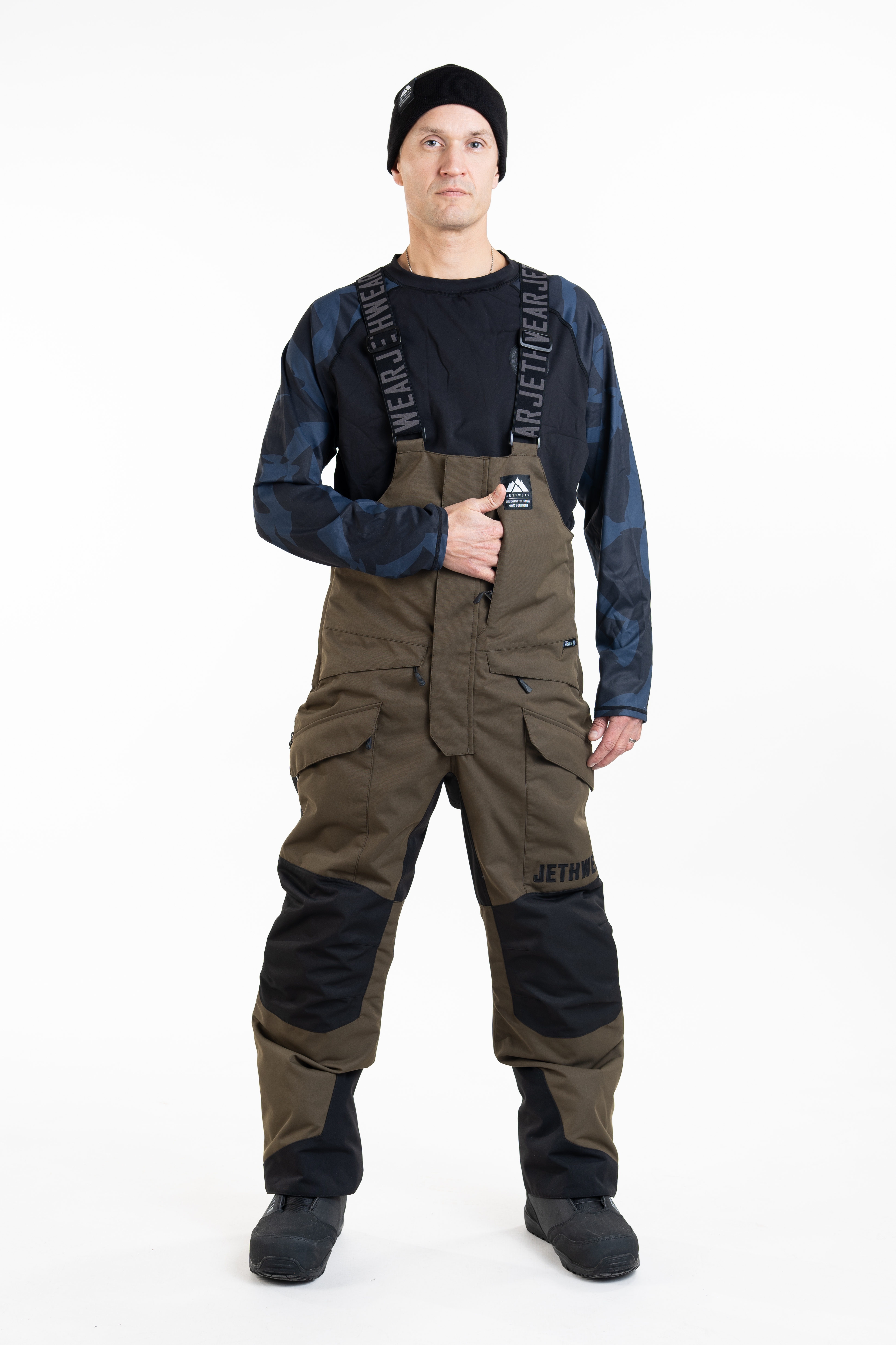 Jethwear M's Treeline Bib Pant- Olive - Shell  - 7