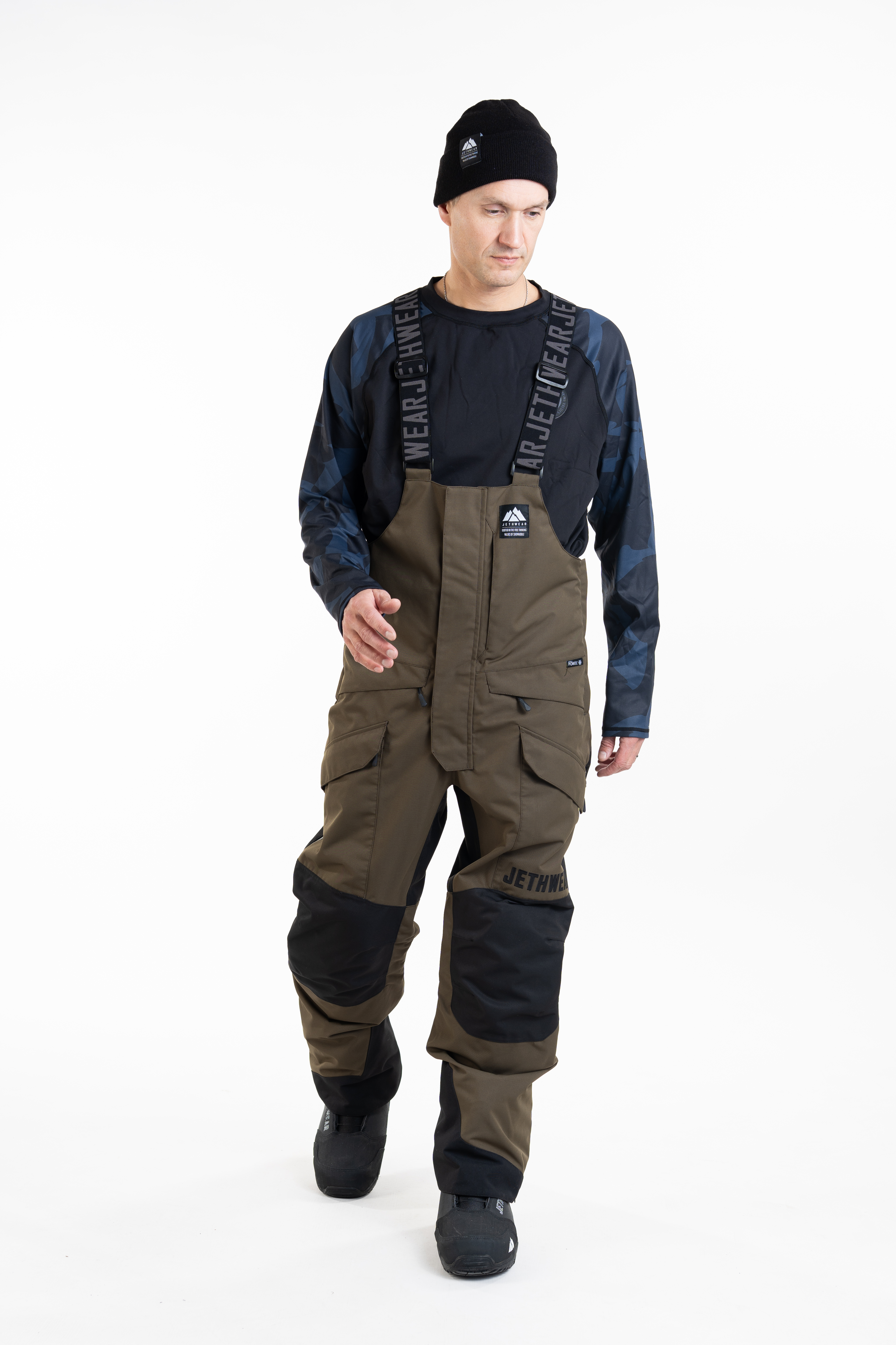 Jethwear M's Treeline Bib Pant- Olive - Shell  - 5